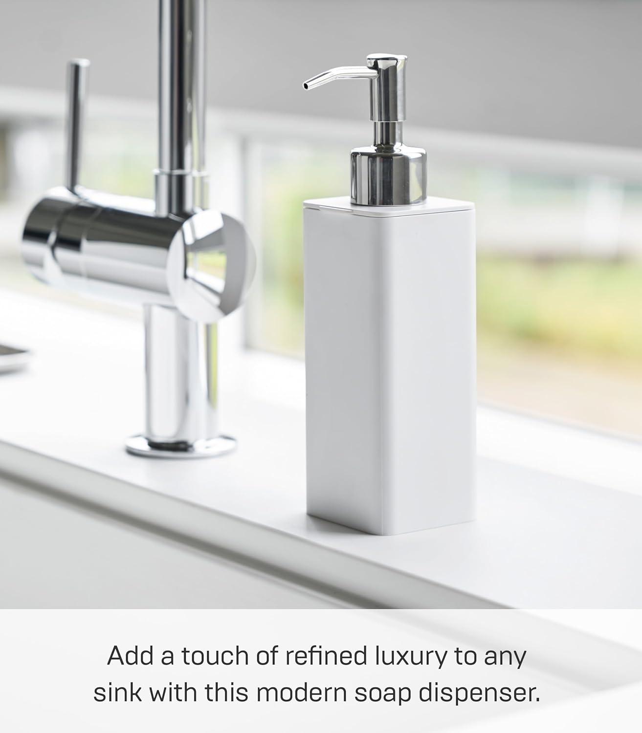 Yamazaki Home Yamazaki Home Refillable Hand Soap Dispenser With Pump, Bathroom, Kitchen, 8.5 fluid oz.