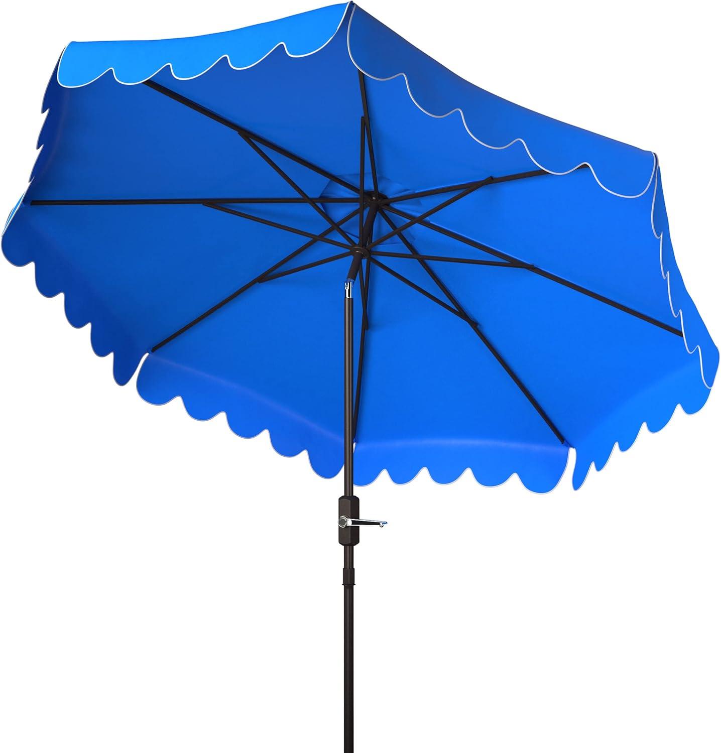 Venice Single Scallop 9Ft Crank Push Button Tilt Umbrella - PAT8010 - Pacific - Safavieh