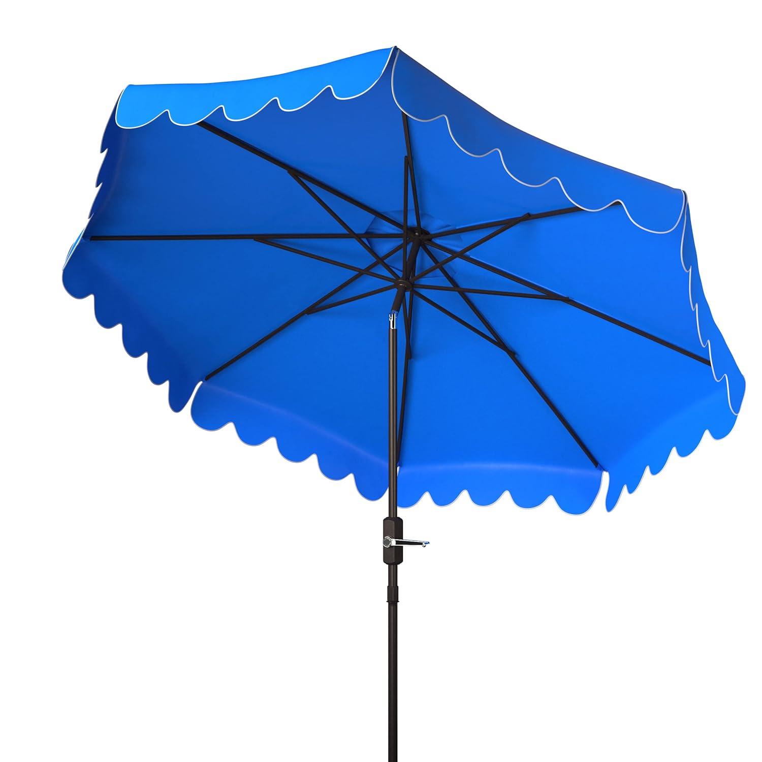 Venice Single Scallop 9Ft Crank Push Button Tilt Umbrella - PAT8010 - Pacific - Safavieh