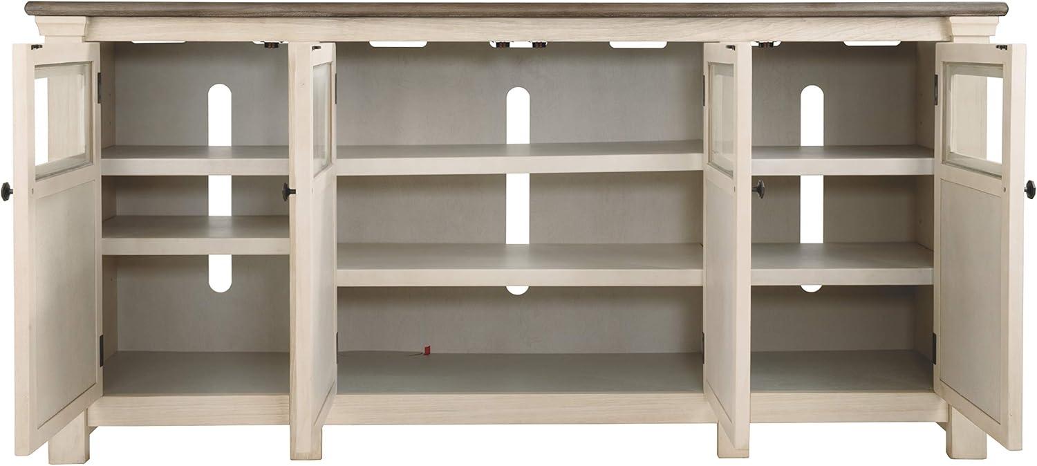 Bolanburg Extra Large TV Stand for TVs up to 74" Off White: Entertainment Center - Signature Design by Ashley