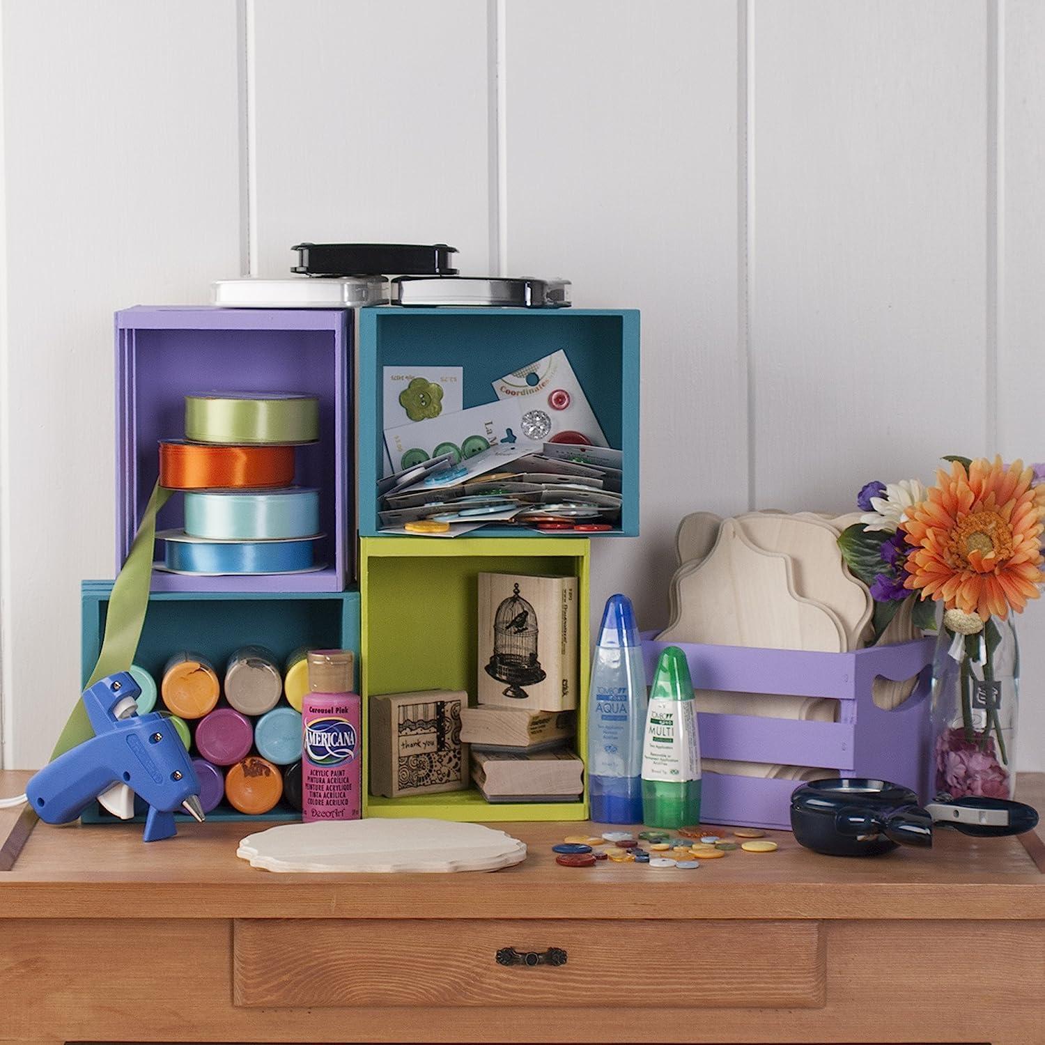 Walnut Hollow Small DIY Unfinished Wooden Storage Crate, Pine and Plywood