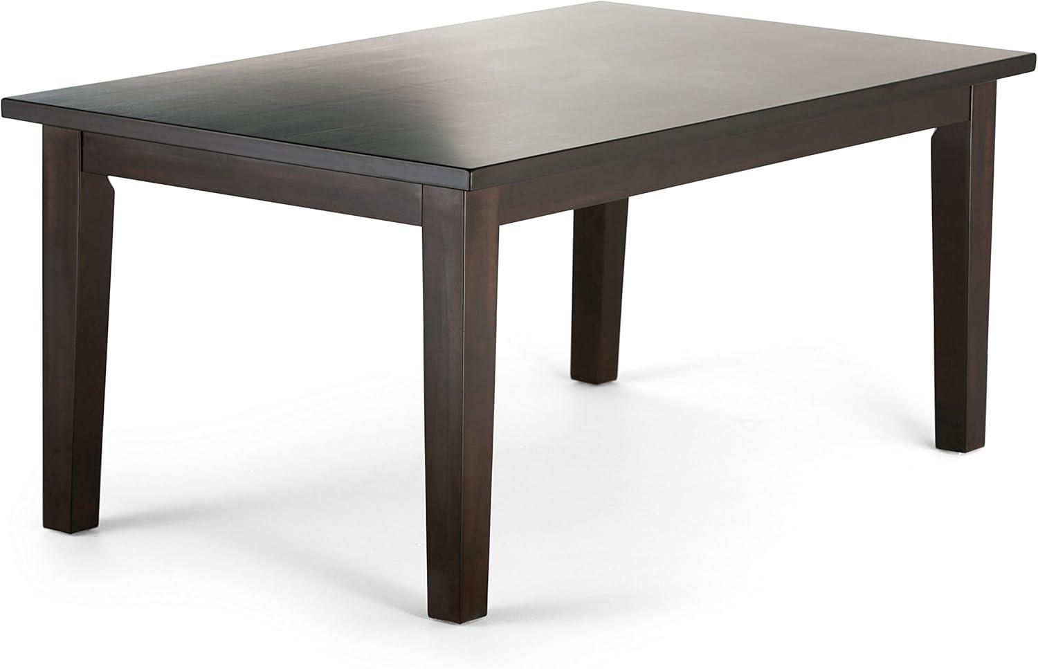 Eastwood Java Brown Solid Hardwood Rectangular Dining Table