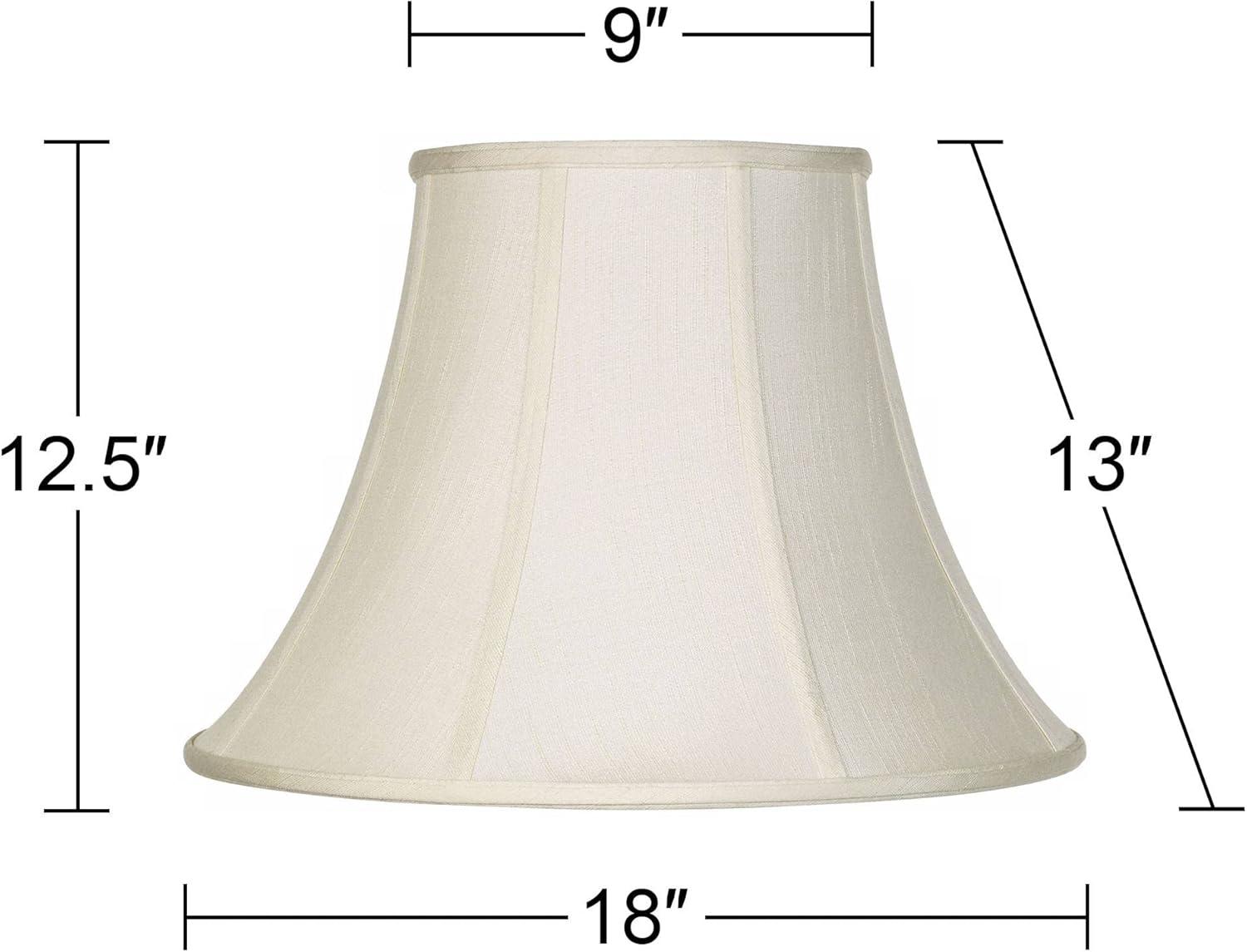 Creme Large Bell Lamp Shade with Brass Fitting