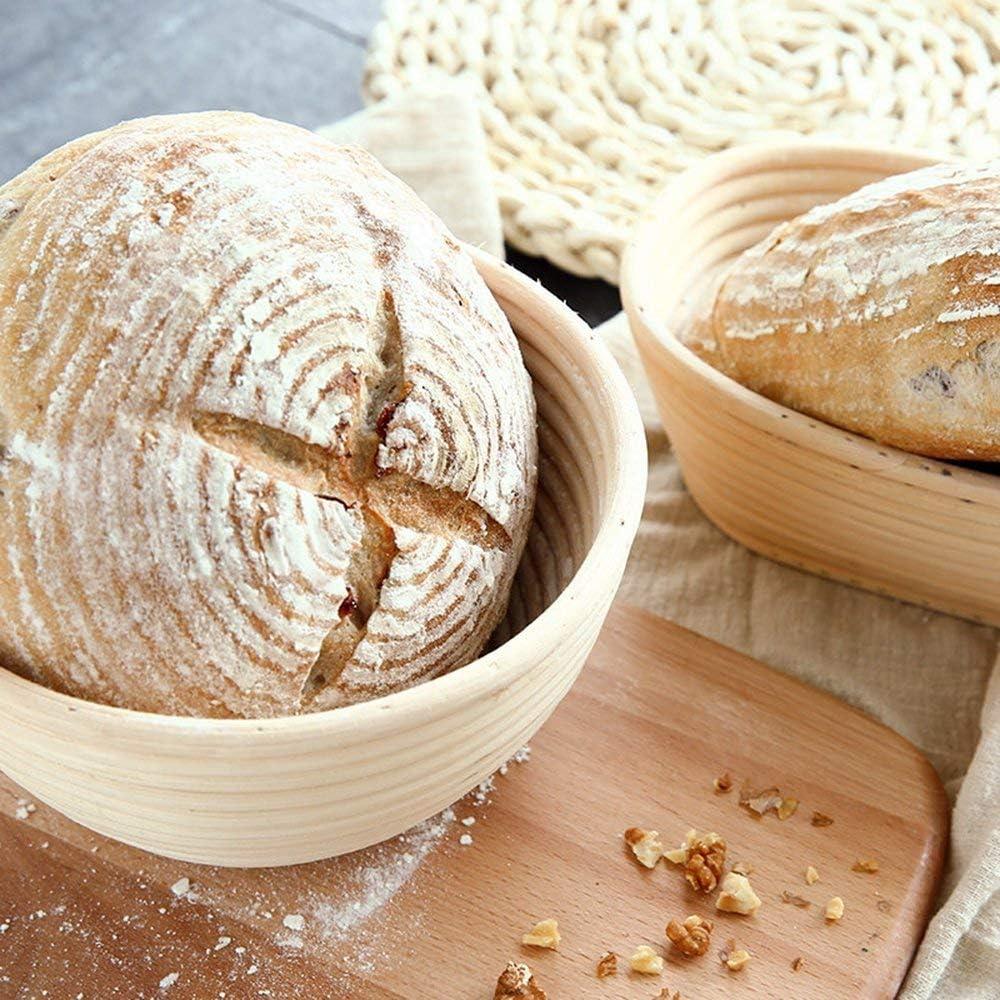 10 Inch Natural Rattan Bread Proofing Basket Set