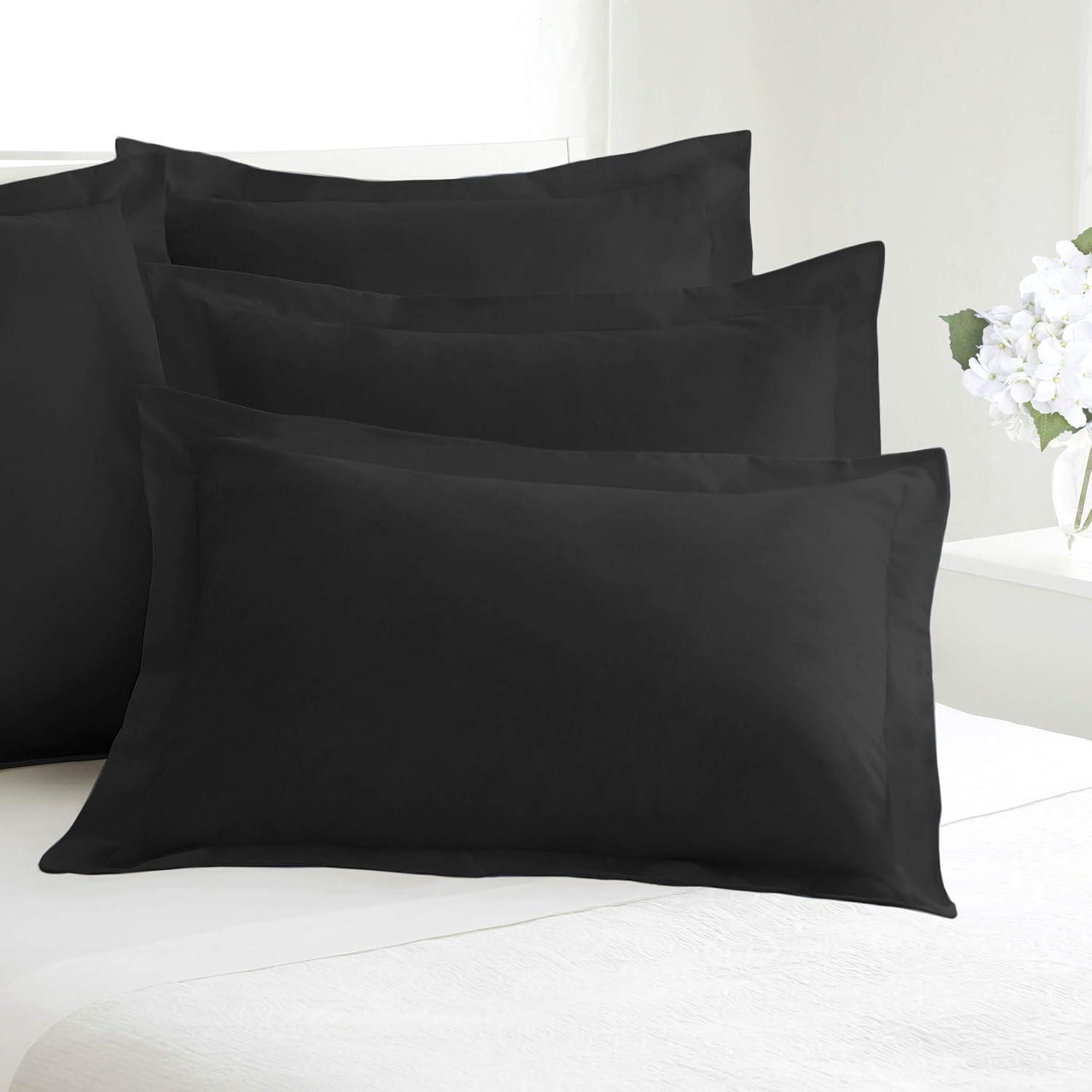 Bed Maker's Tailored Euro Pillow Sham, Black