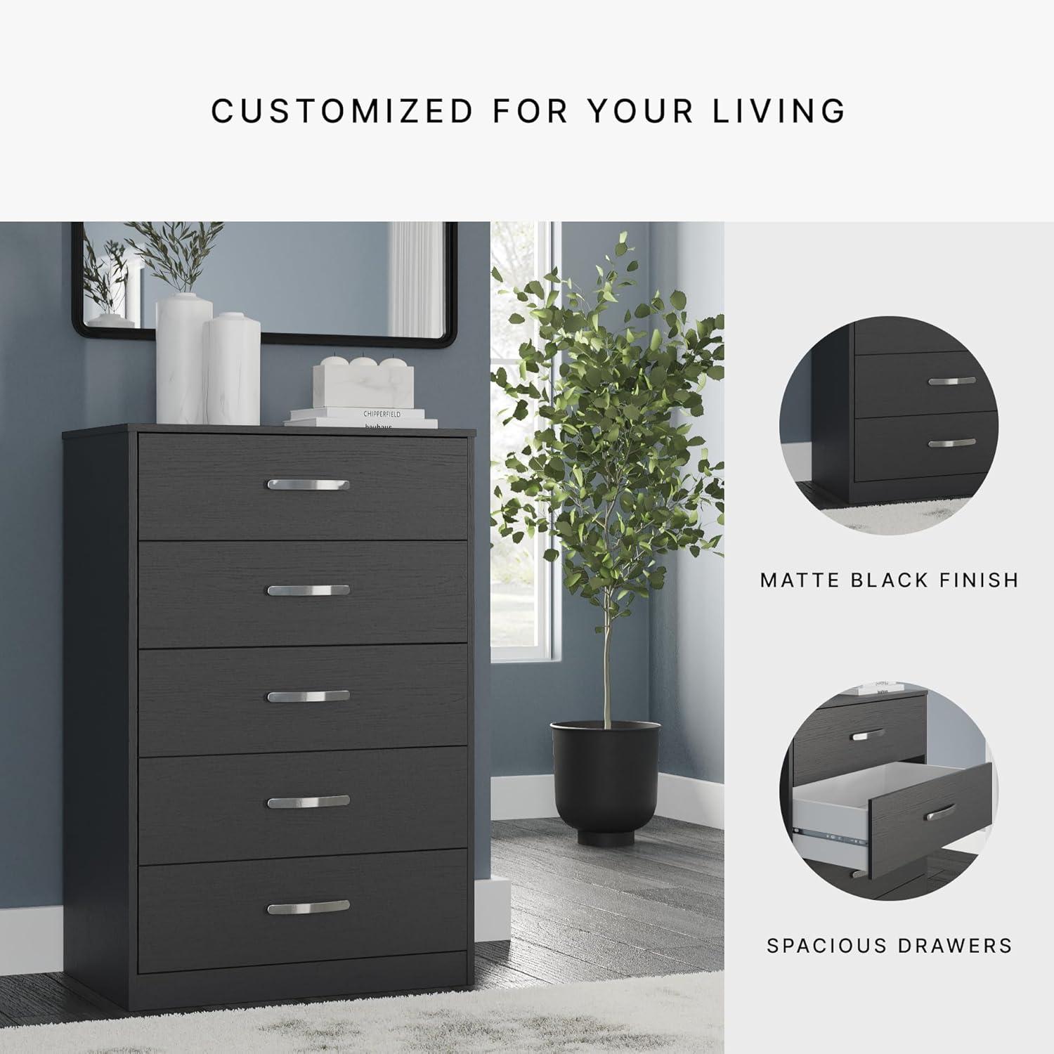 Latitude Run® Dymone 29.88'' W 5 - Drawer Dresser