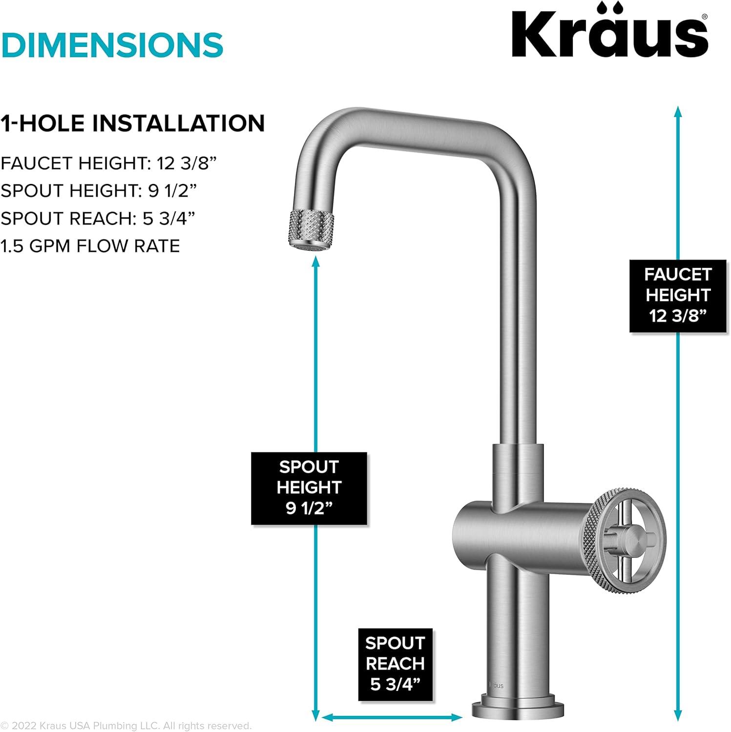 Urbix Industrial Pull-Down Single Handle Kitchen Faucet