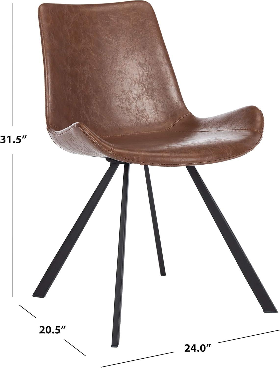 SAFAVIEH Terra Mid Century Modern Dining Chair, Set of 2, Light Brown