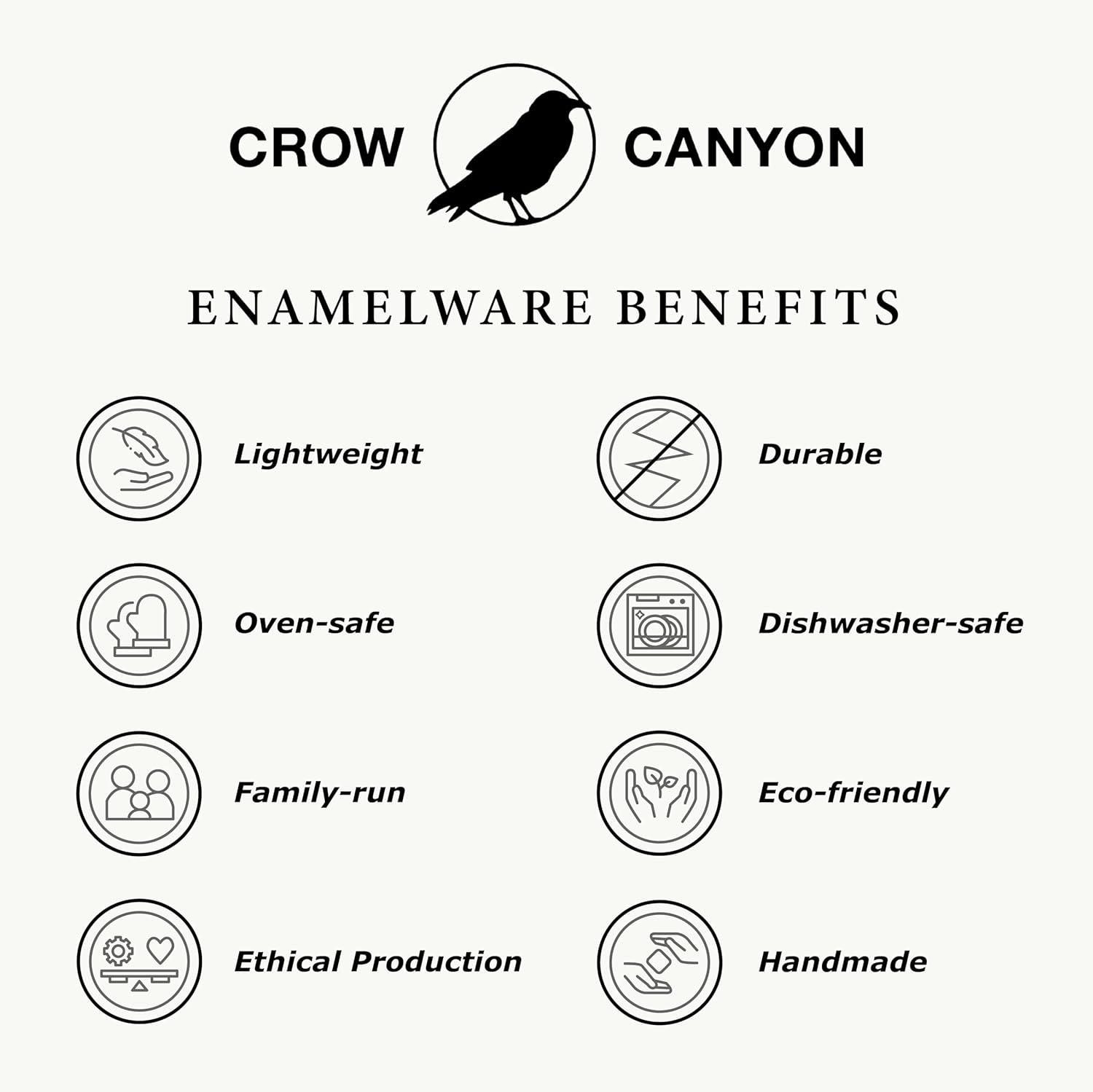 Crow Canyon Home Crow Canyon Enamelware Vintage 10 oz Short Tumblers (Set of 4)
