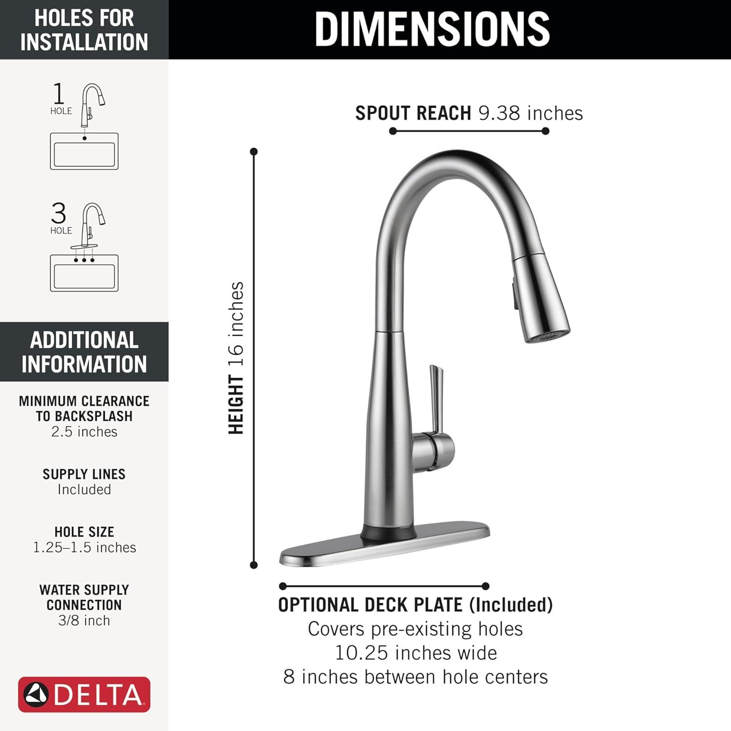 Essa Touch2O Kitchen Sink Faucet with Touchless Technology