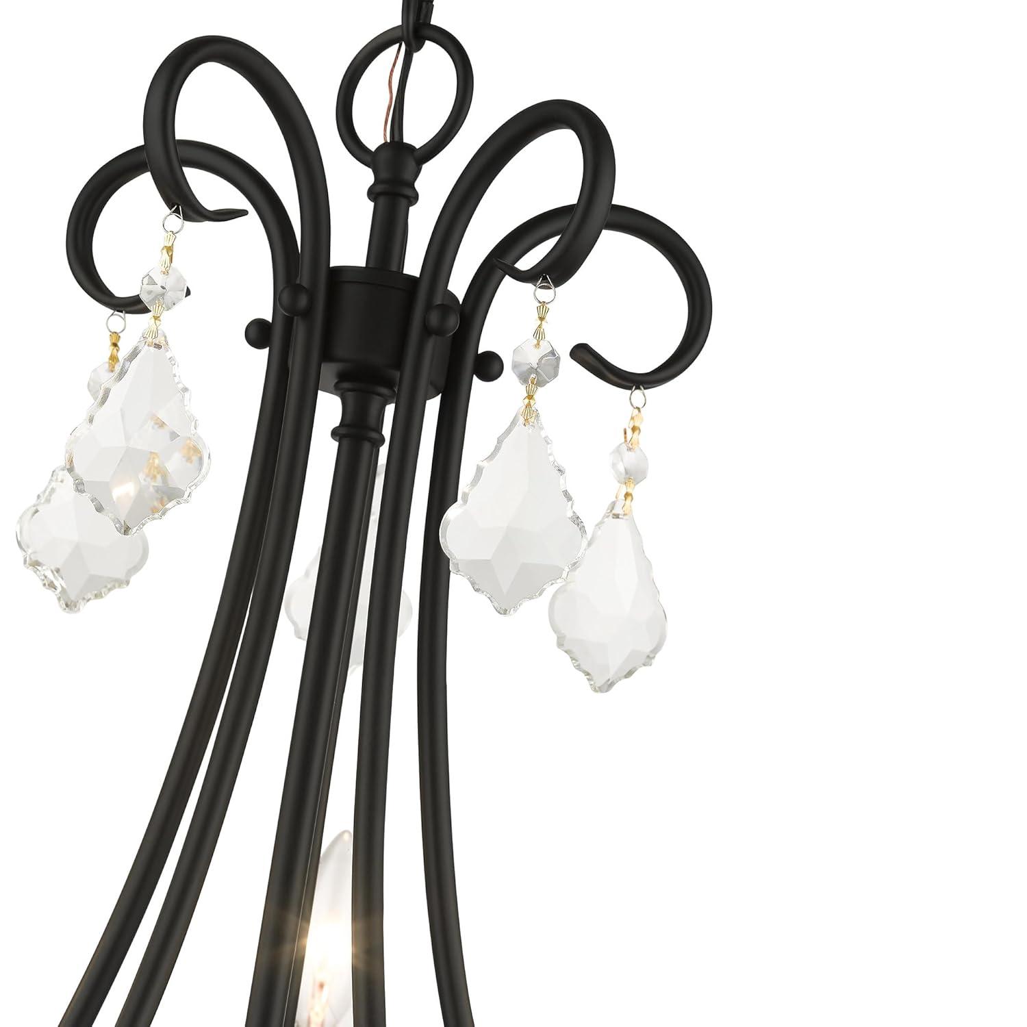 Livex Lighting 40875-05 Transitional Five Light Chandelier from Daphne Collection Finish, Polished Chrome, 22.25