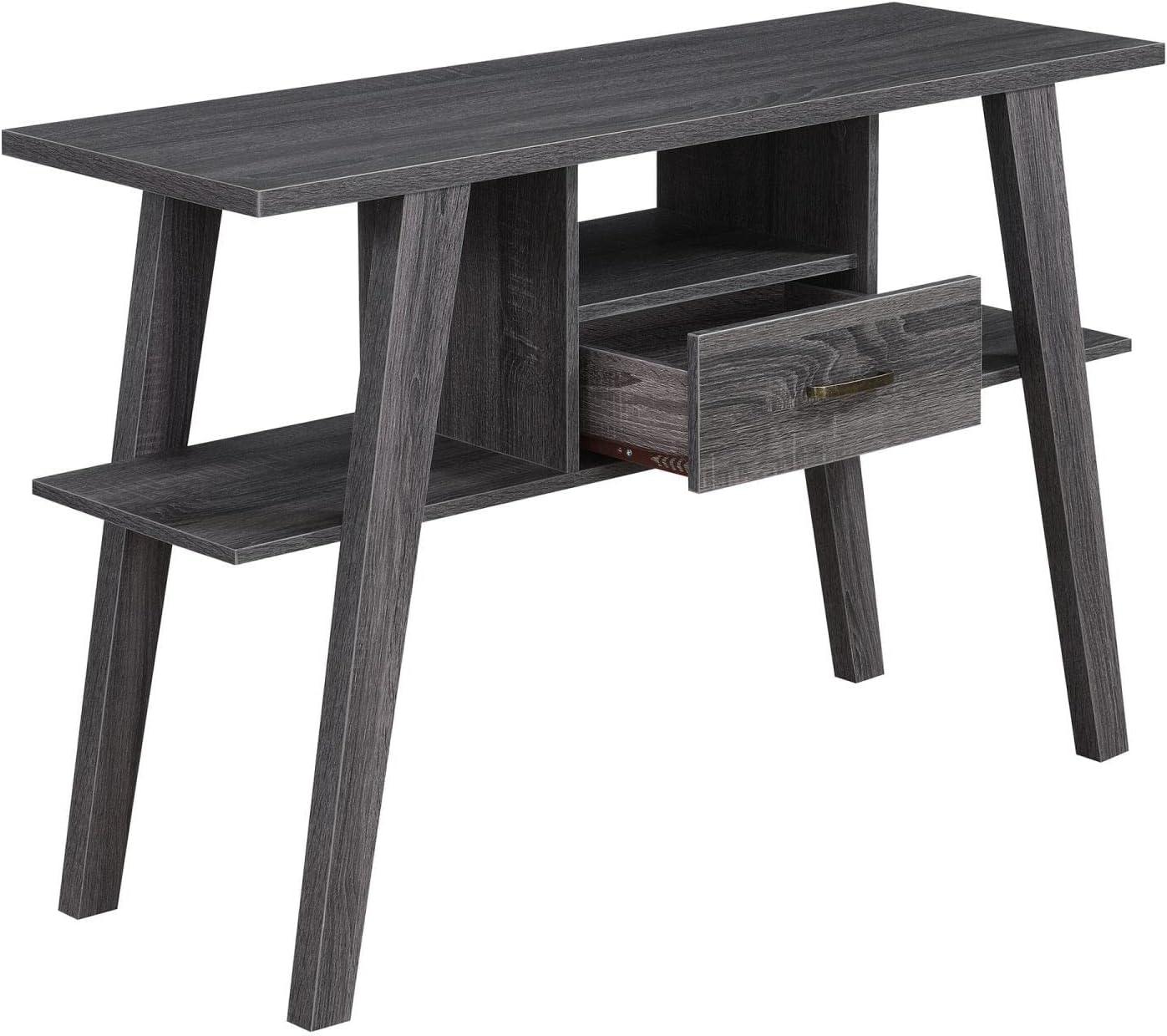 Newport Mike W  Console Table with Drawer, Weathered Gray