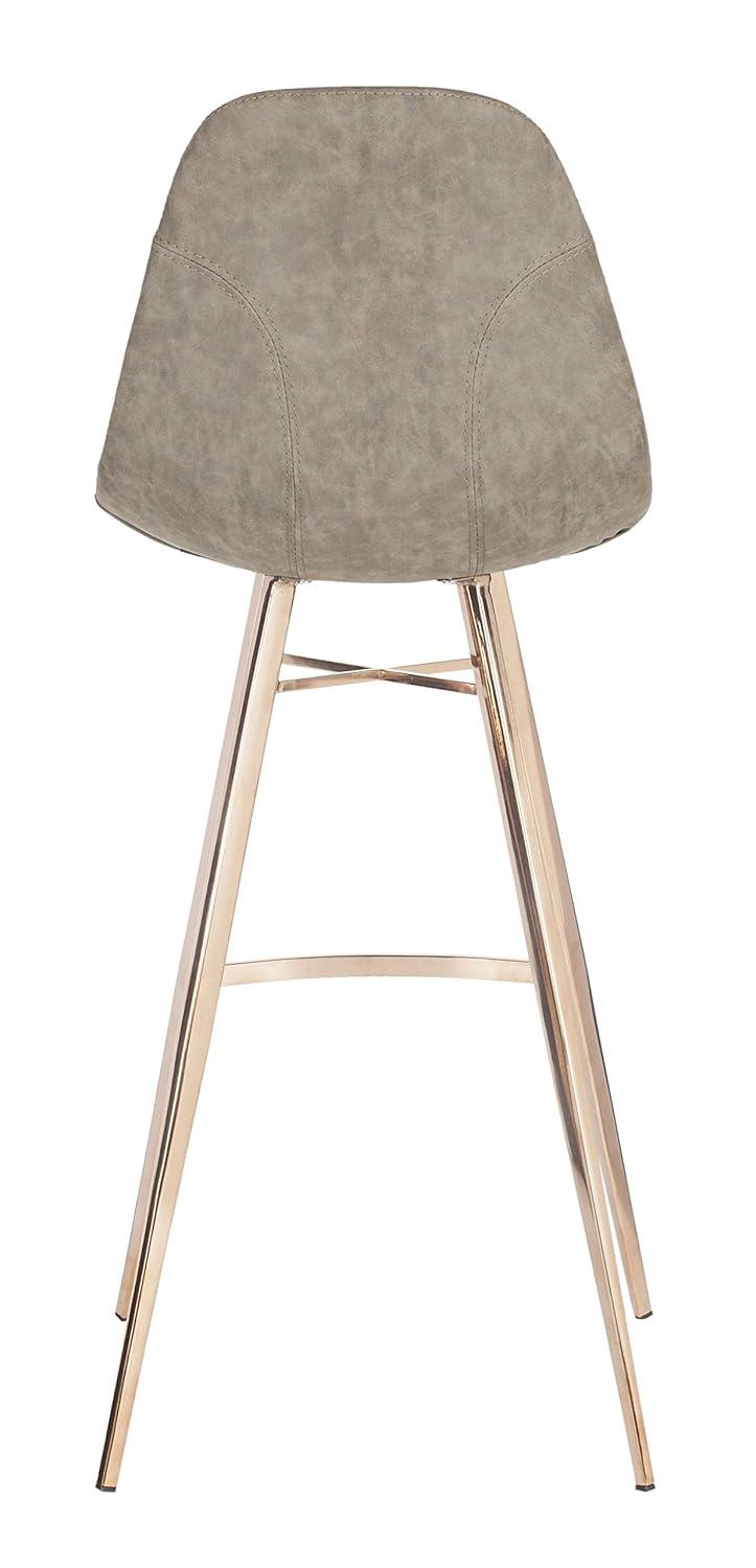 Mathison Bar Stool  - FOX3011 - Taupe/Copper - Safavieh Couture