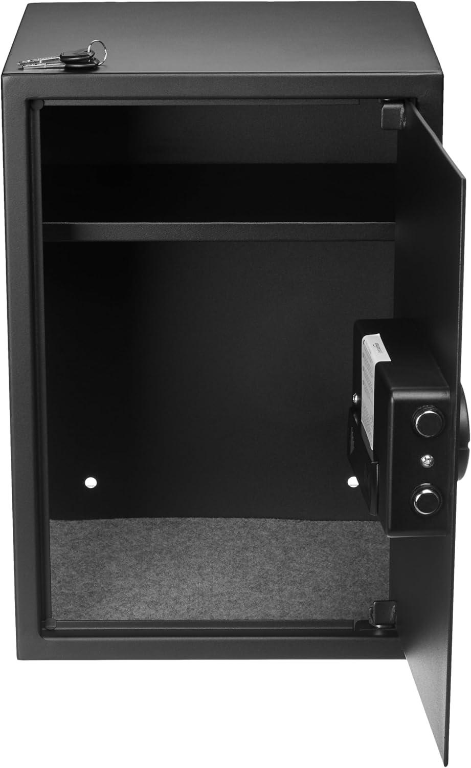 Black Steel Electronic Keypad Lock Safe, 1.8 Cubic Feet