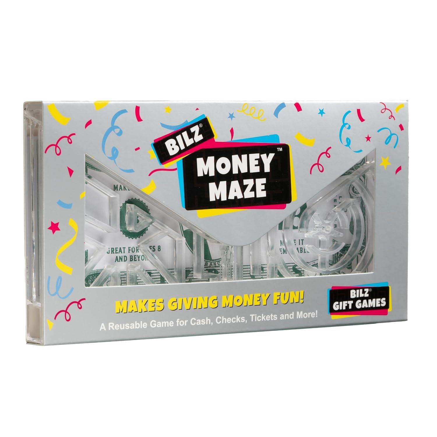BILZ Money Puzzle E-Lope - Brain Teasing Maze for Cash or Tickets - Fun Way to Give Gifts - Reusable Puzzle for Kids, Adults and All Ages