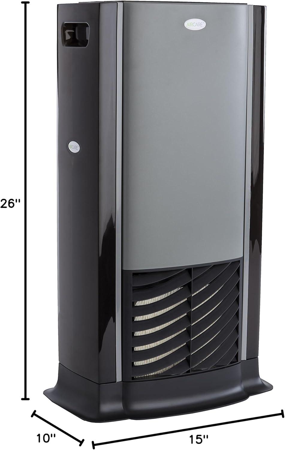 AIRCARE D46 720 Tower Evaporative Humidifier for 1200 sq. ft, Titanium/Black