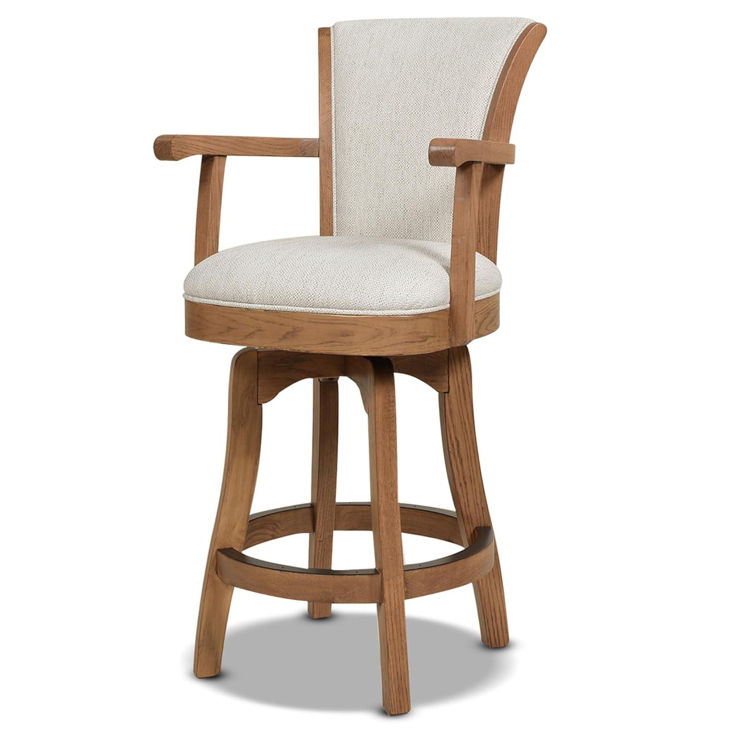 Williams 27 Swivel Counter Height Bar Stool White Pepper
