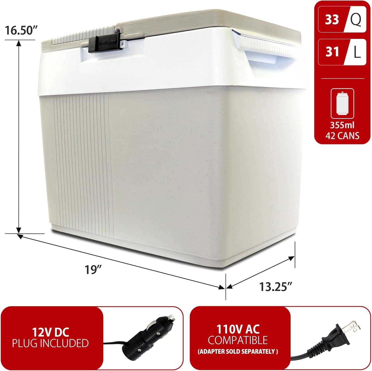 Koolatron Thermoelectric Iceless 12V Cooler/Warmer 33qt - Gray