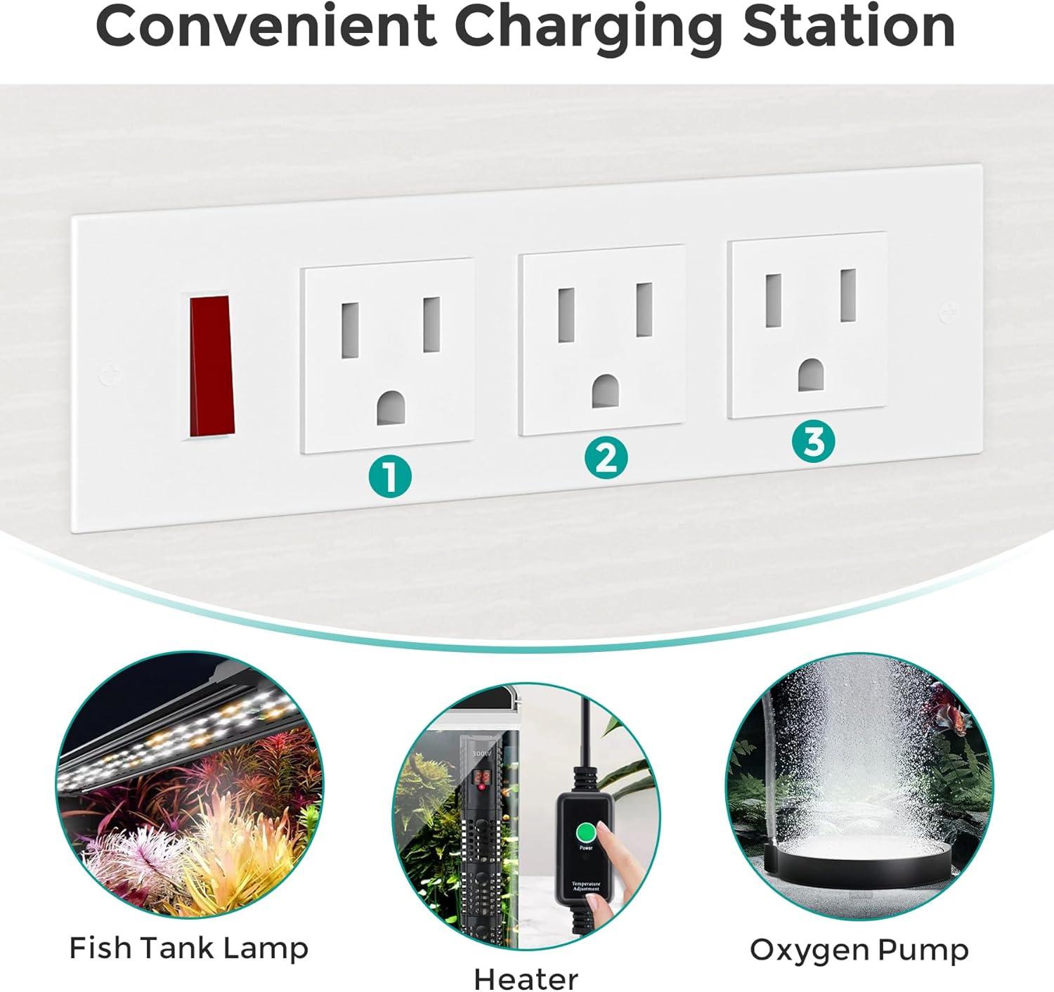 Tucker Murphy Pet™ 40-50 Gallon Aquarium Stand with Charging Station