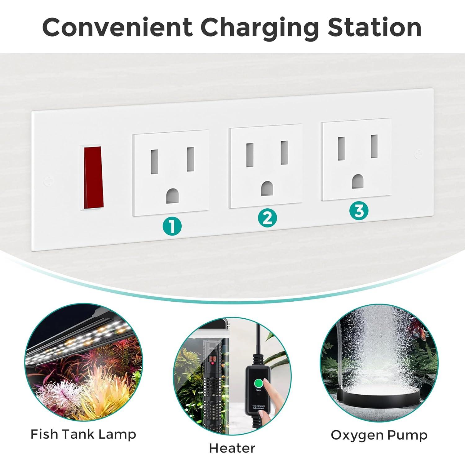 Tucker Murphy Pet™ 40-50 Gallon Aquarium Stand with Charging Station