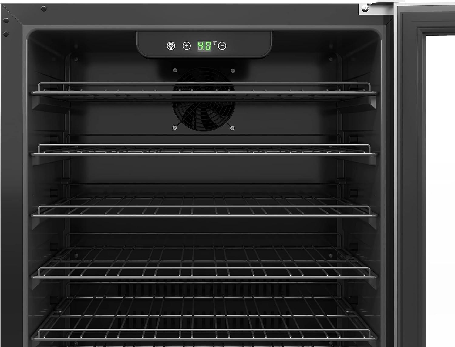 KoolMore 23.4 in. Stainless Steel, Solid-Door Built-In Refrigerator and Beverage Cooler, 5 Cu. ft.