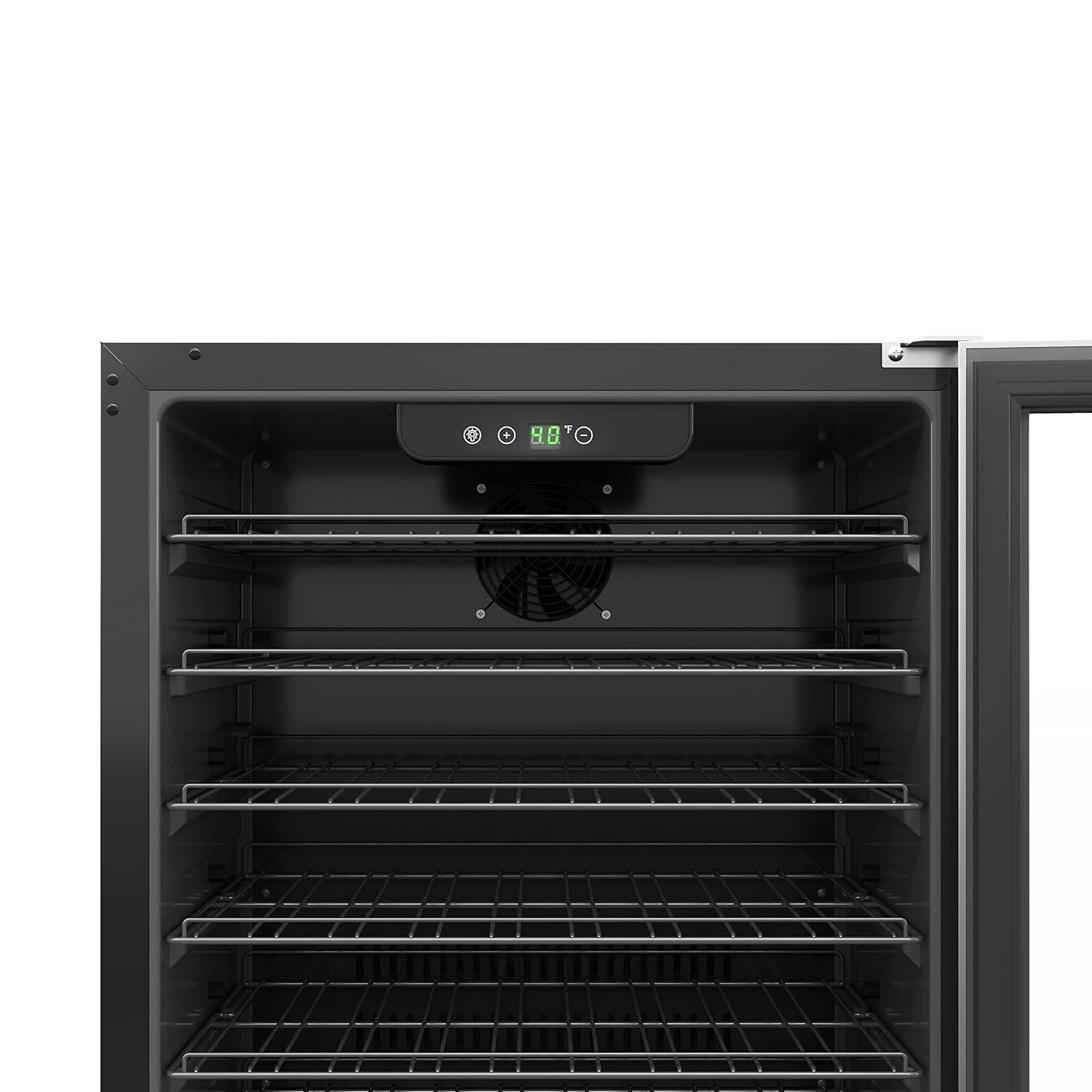 KoolMore 23.4 in. Stainless Steel, Solid-Door Built-In Refrigerator and Beverage Cooler, 5 Cu. ft.