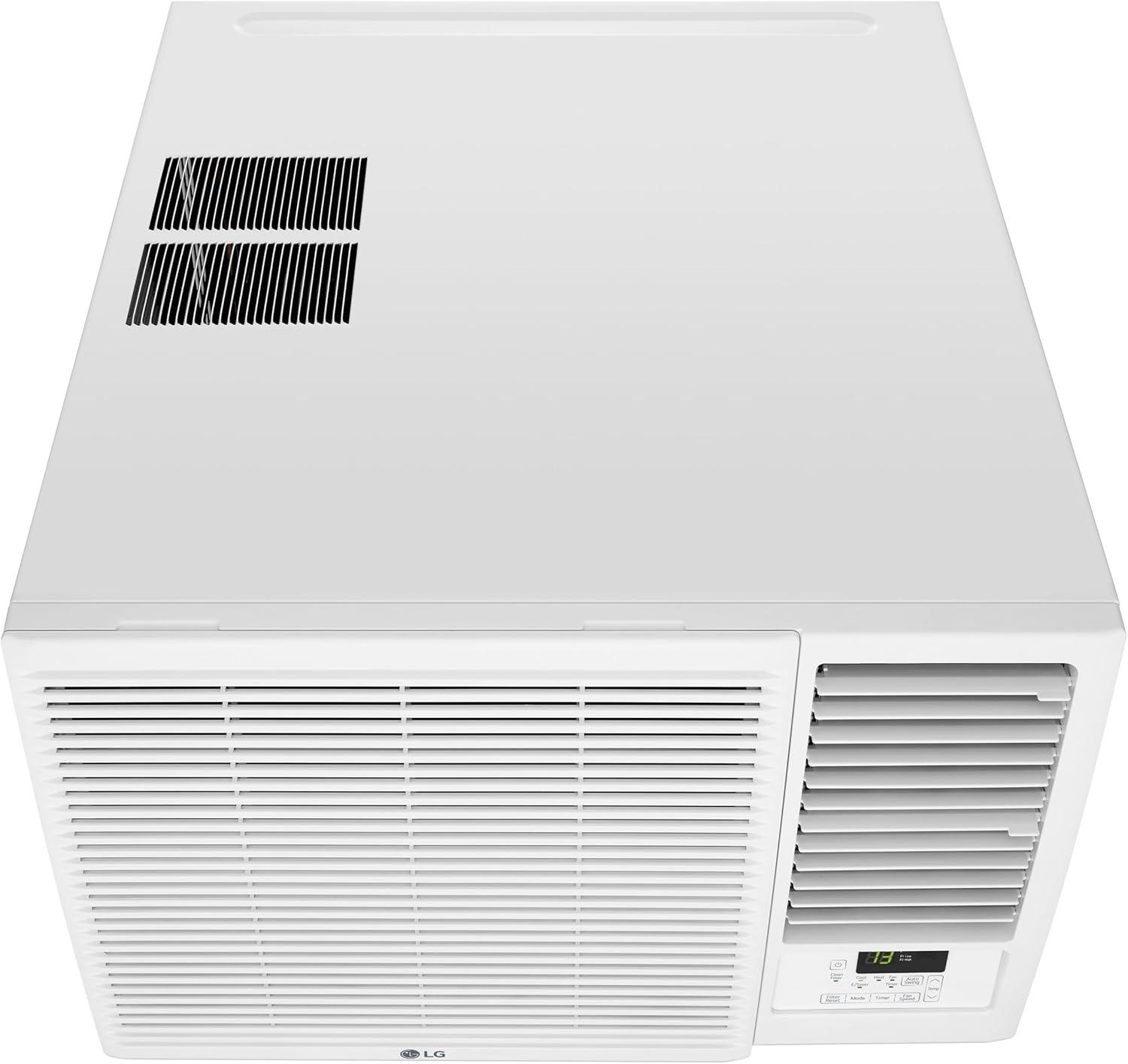 LG 18,000 BTU 230V Window-Mounted Air Conditioner with 12,000 BTU Supplemental Heat Function