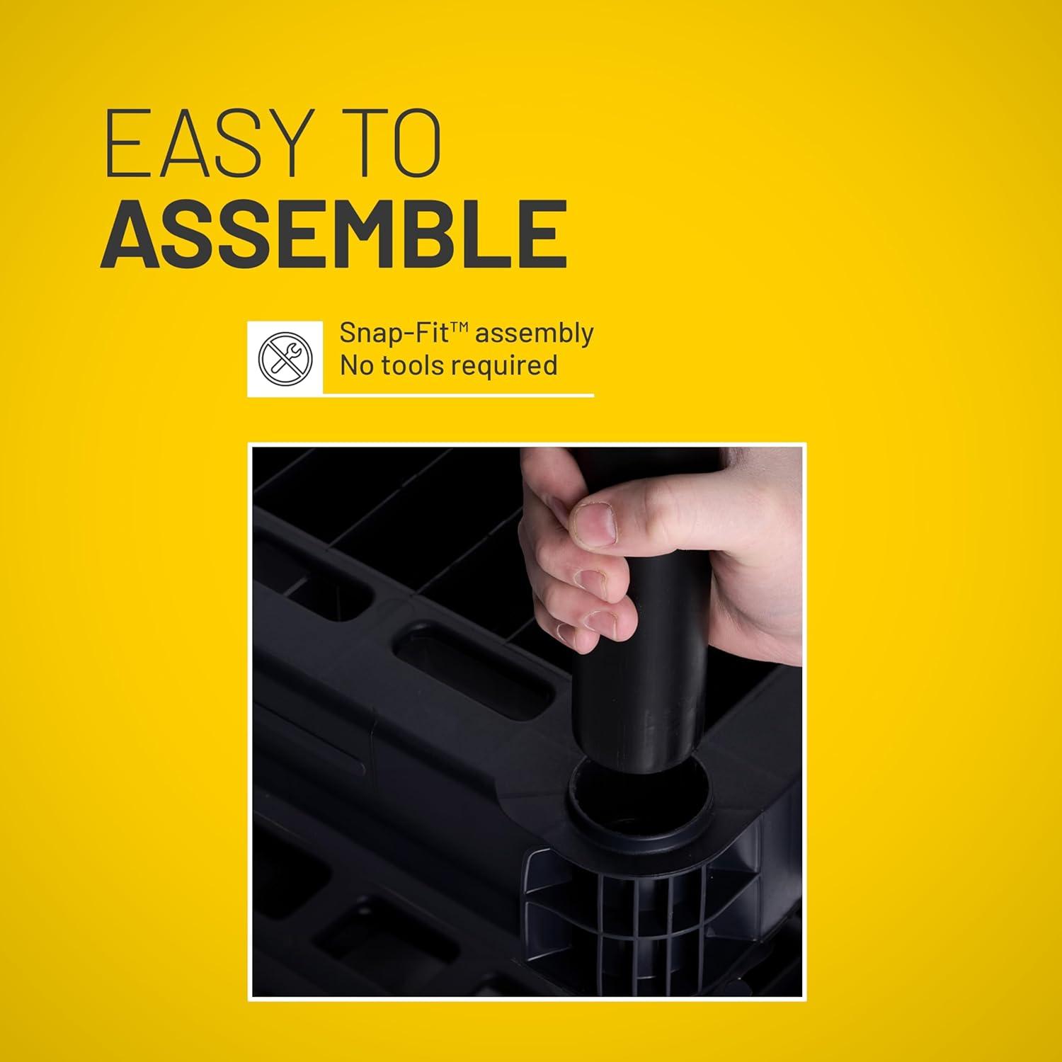 Plano 4-Shelf Standard Duty Plastic Storage Shelves, 48” x 21” x 14”, 200lb Capacity