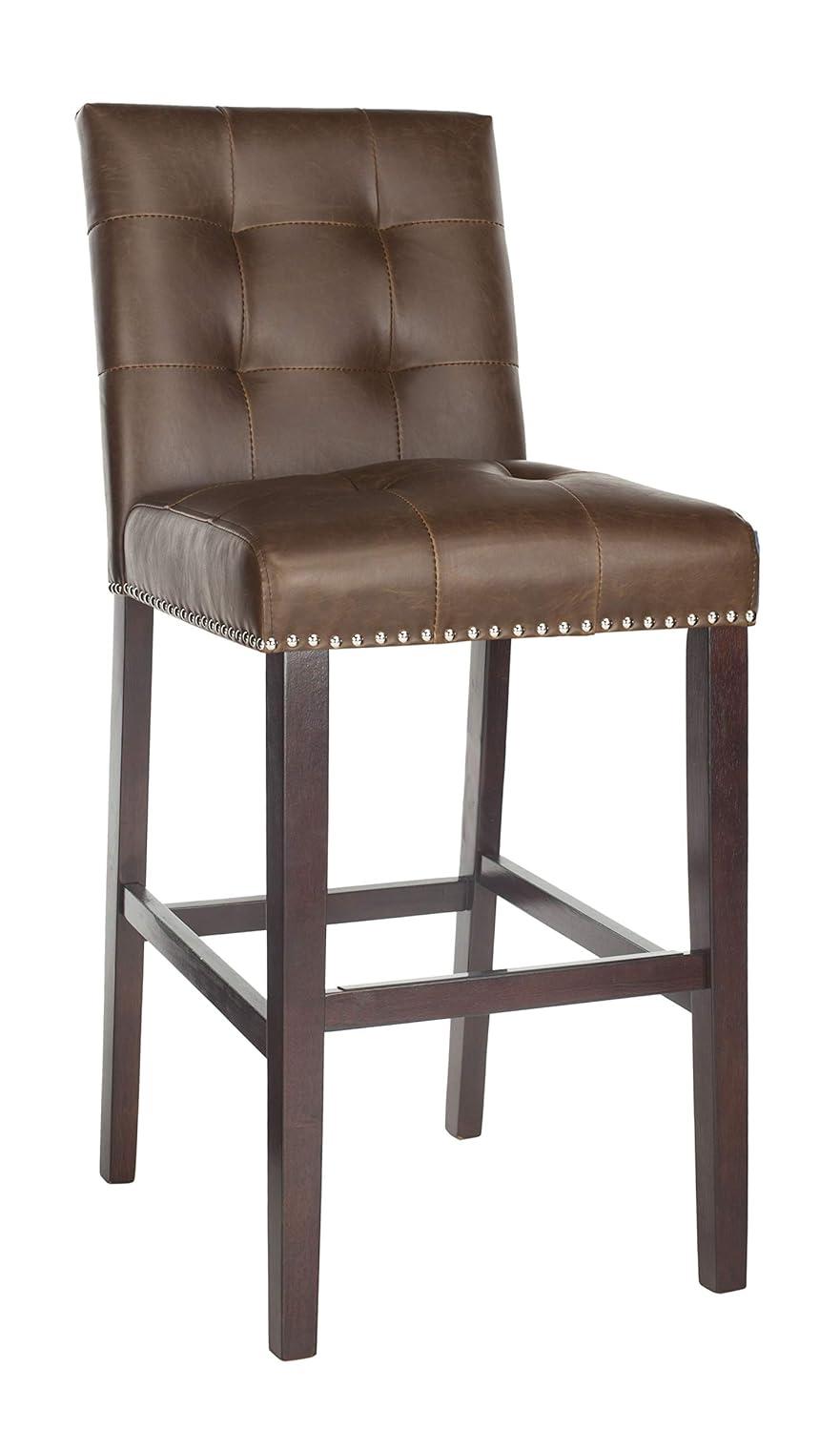 Nikita Bar Stool (Set of 2) - BST6302 - Brown/Espresso - Safavieh