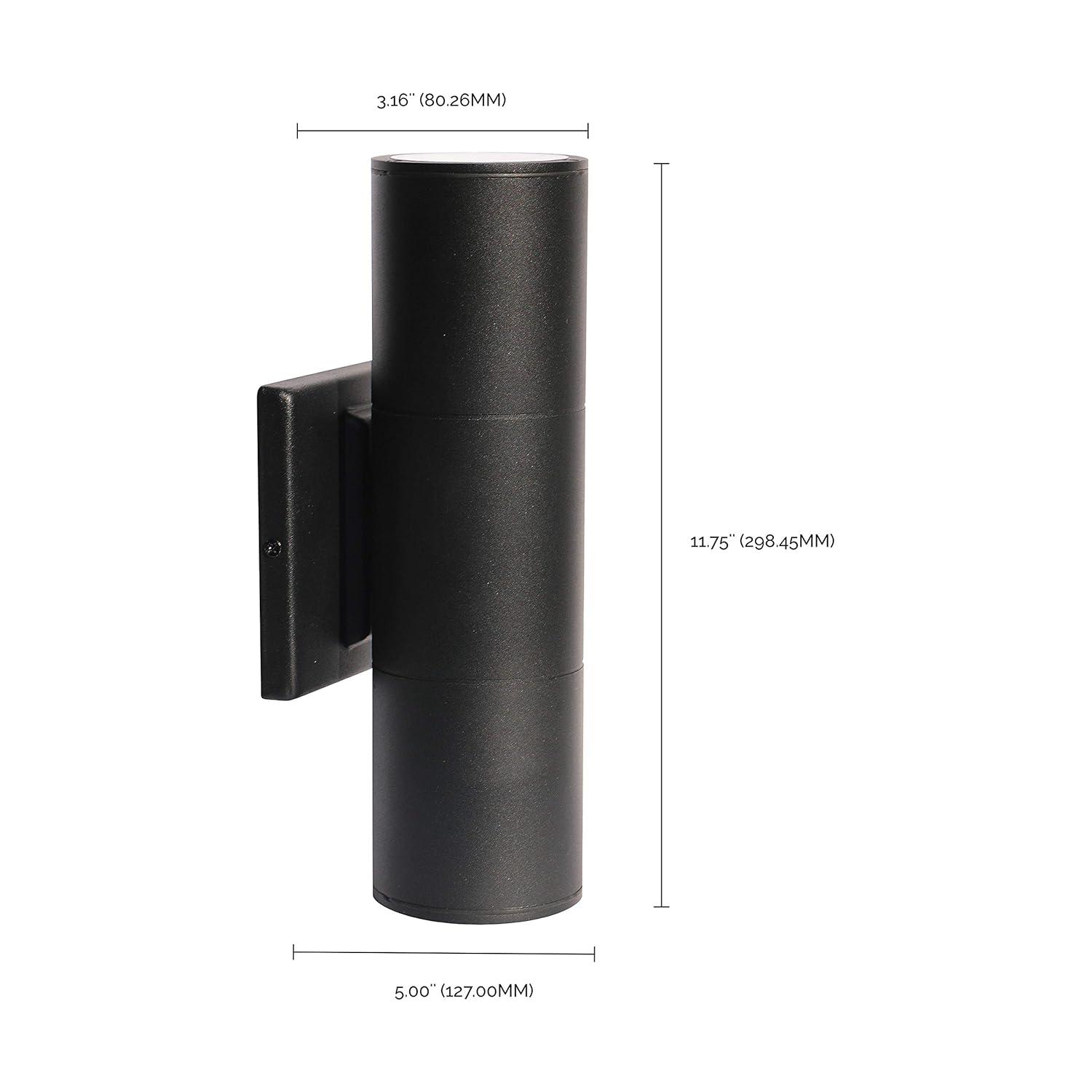 Bronze Large Outdoor LED Up-and-Down Direct Wired Sconce