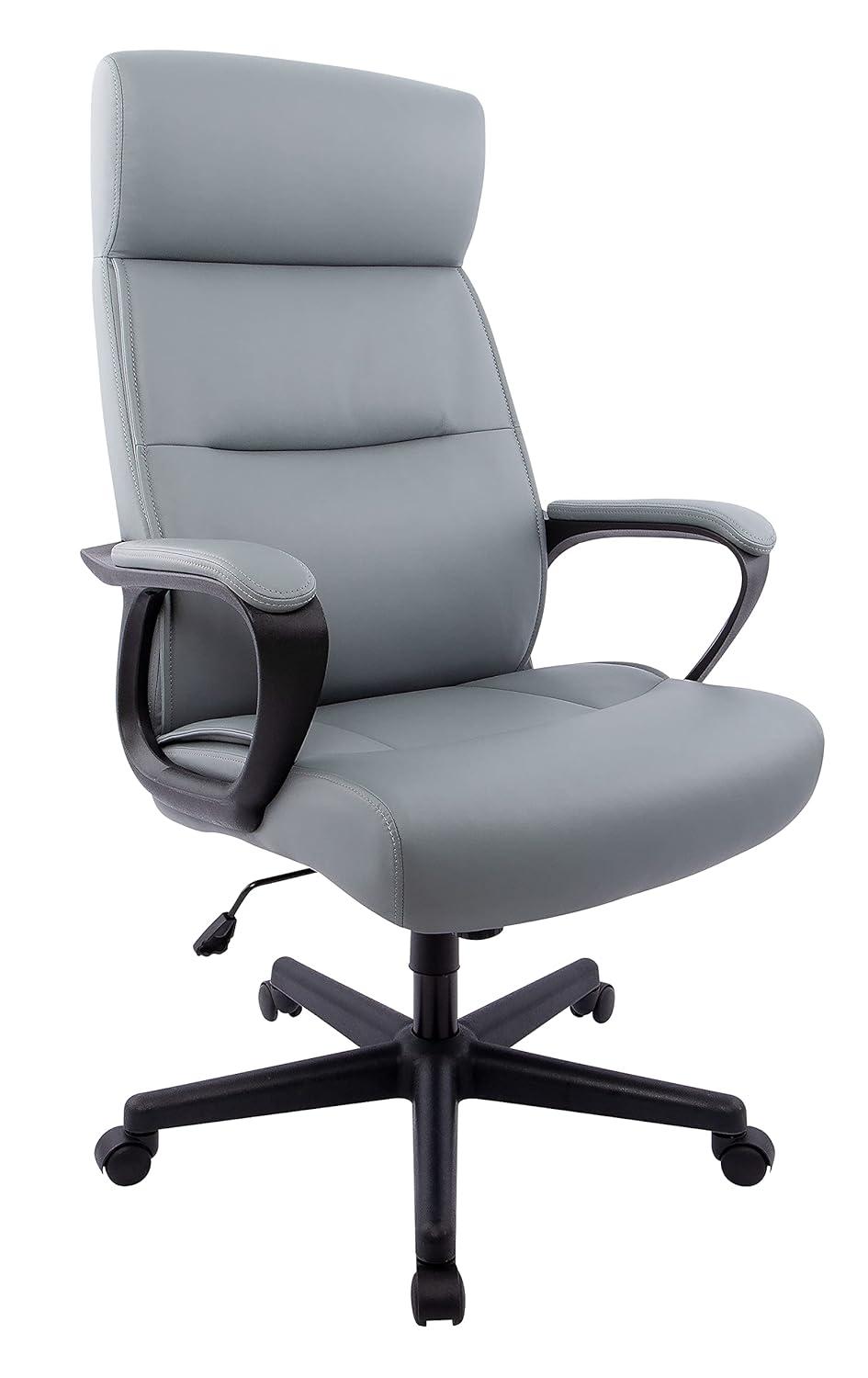 Staples Rutherford Ergonomic Faux Leather Swivel Executive Chair Gray (58677V)