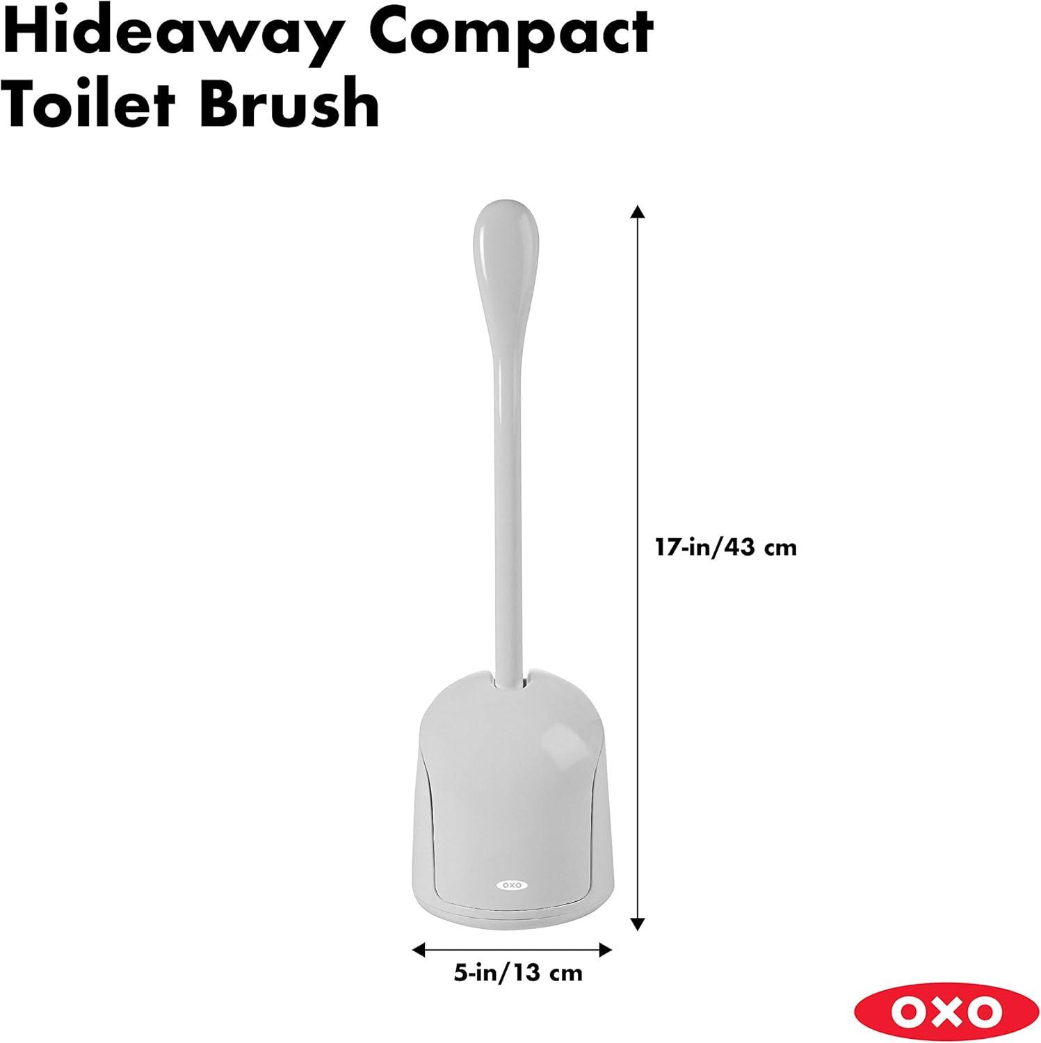 OXO Good Grips Compact Toilet Brush & Canister - Gray