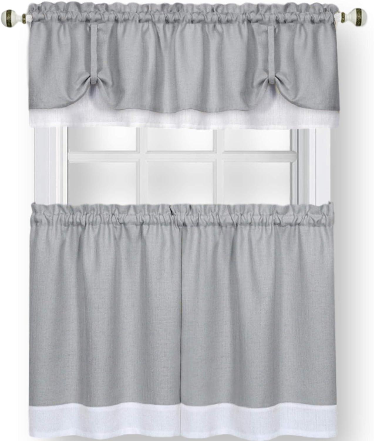 Achim Darcy Window Curtain Tier and Valance Set