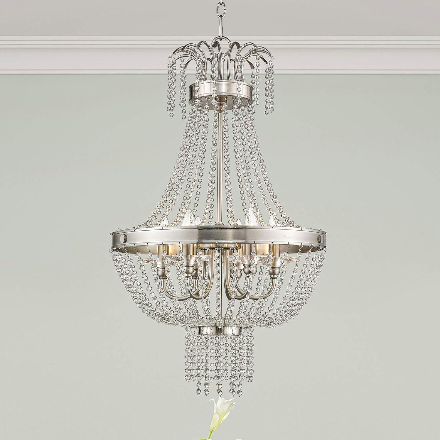 Livex Lighting Valentina 6 - Light Chandelier in  Brushed Nickel