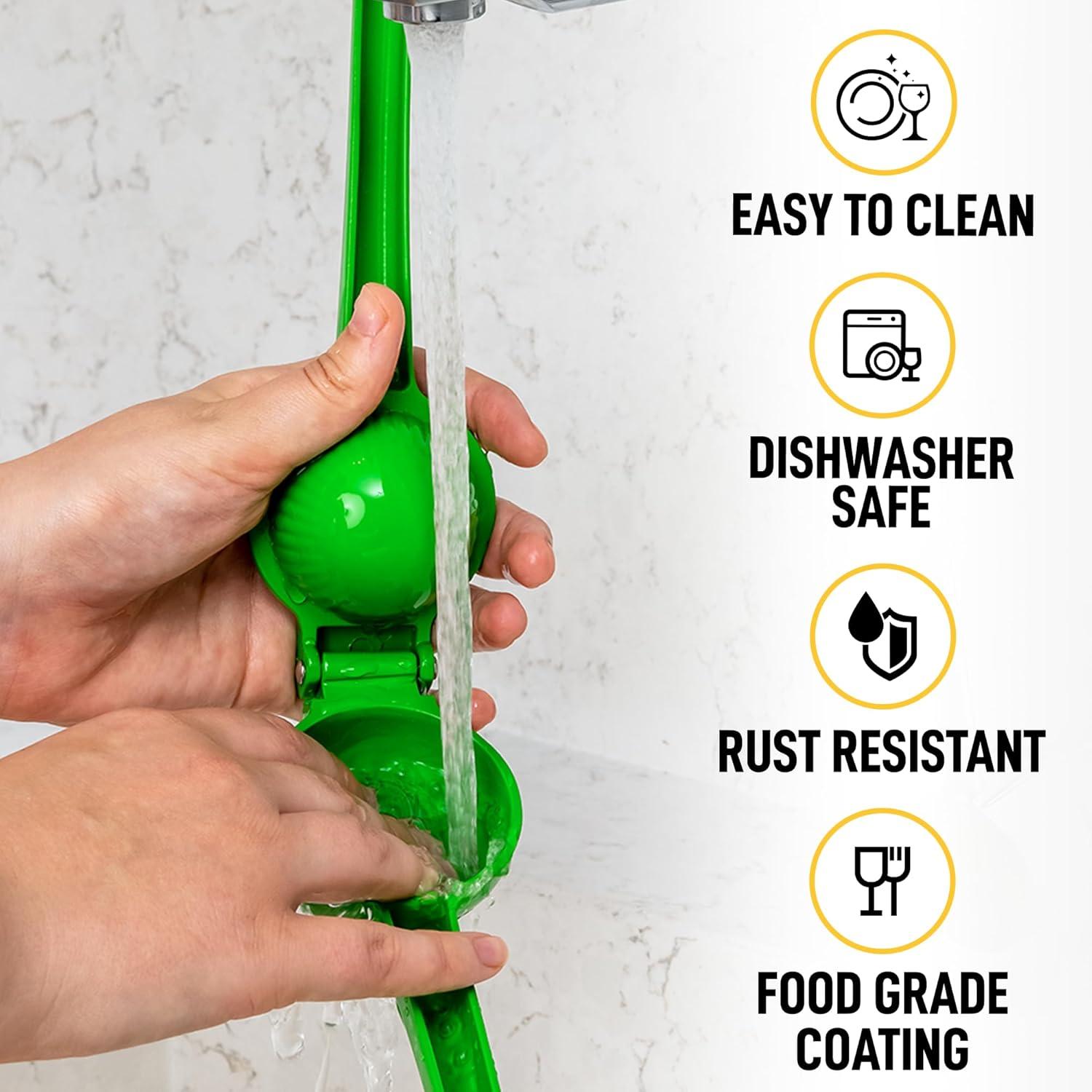 Green Aluminum Manual Citrus Lime Squeezer