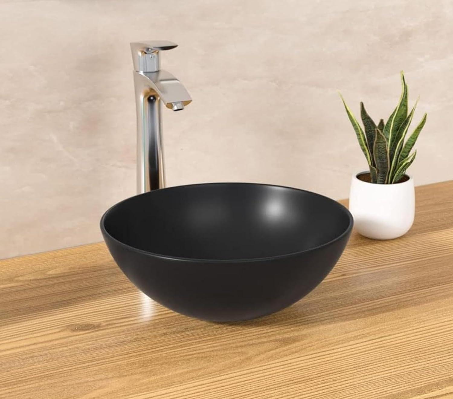 16 in. x 13 in. Porcelain Vessel Sink Egg Shape Bathroom Ceramic Oval Vanity Art Basin Modern in White