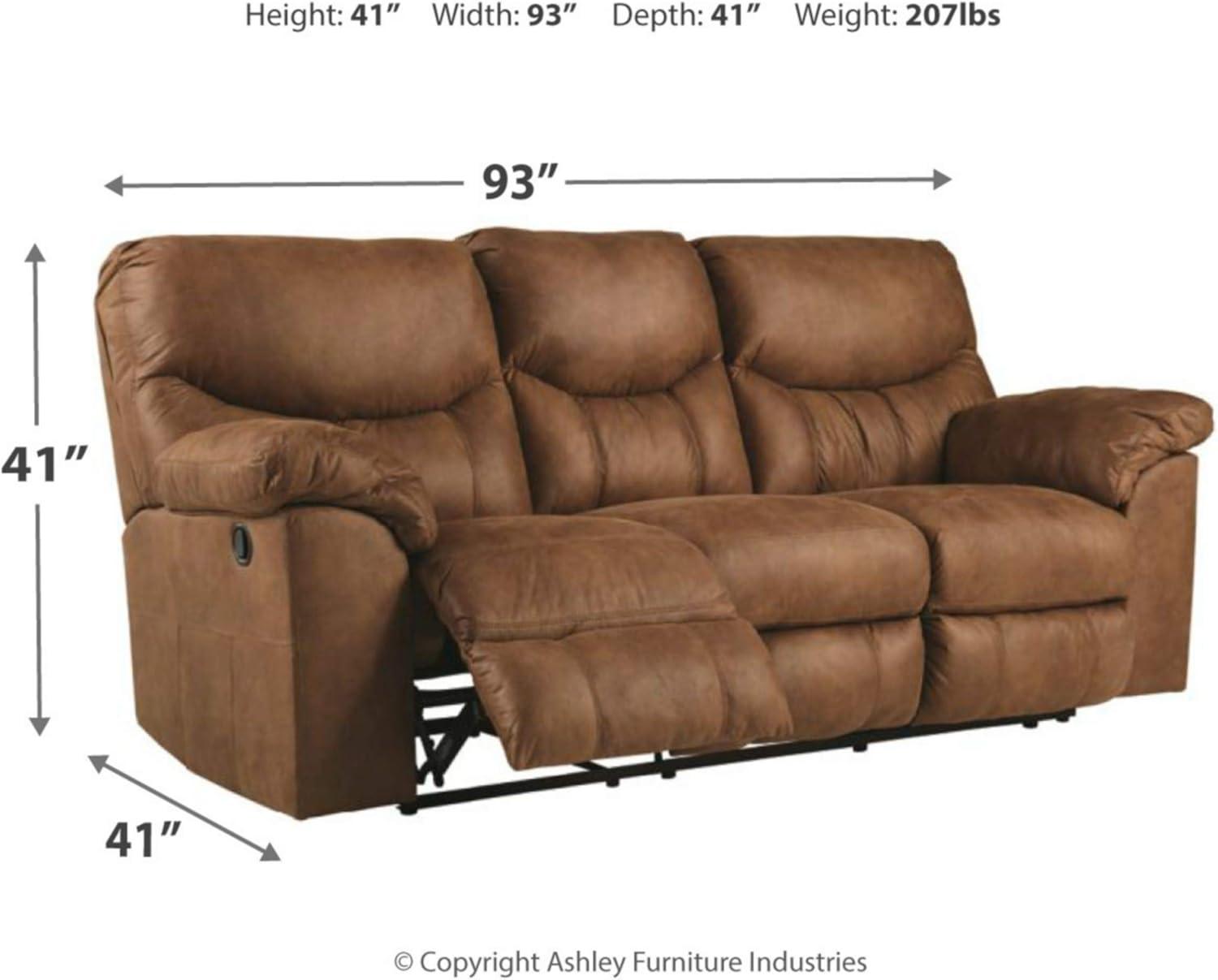 Signature Design by Ashley Boxberg Reclining Sofa in Bark