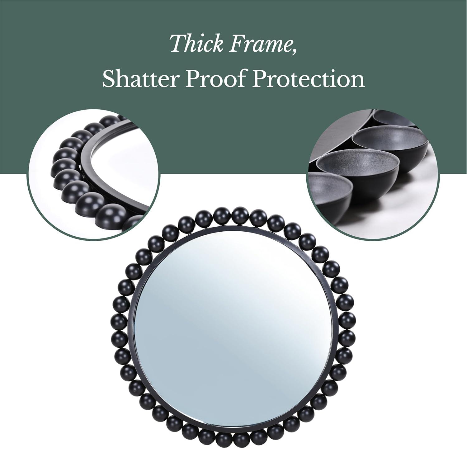 Hamilton Hills 24" Bronze Circle Deep Set Metal Round Frame Mirror Contemporary