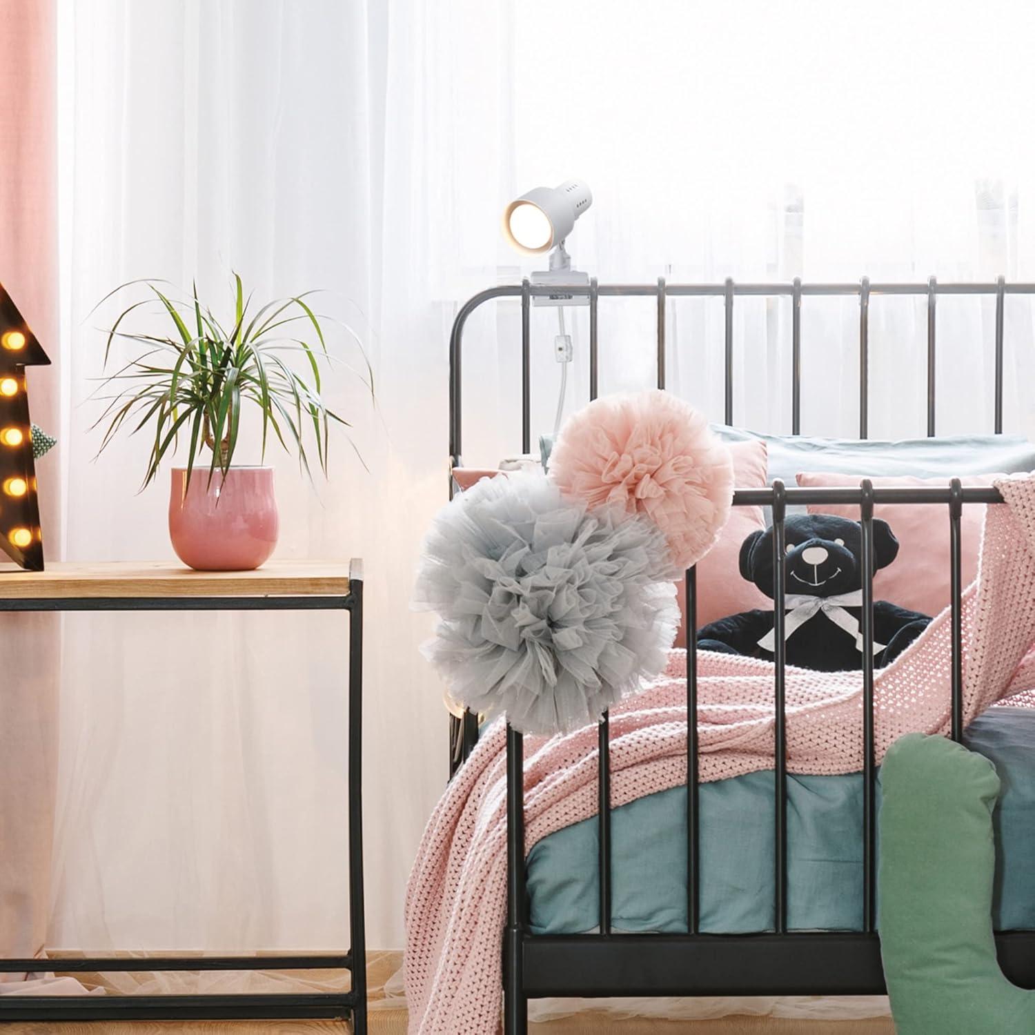 GLOBE Electric 62000010 32" Multi-Joint Desk Lamp with Metal Clamp, Matte Brass, White Accents, On/Off Rotary Switch on Shade, Partially Adjustable Swing Arm, Home Décor, Office Accessory