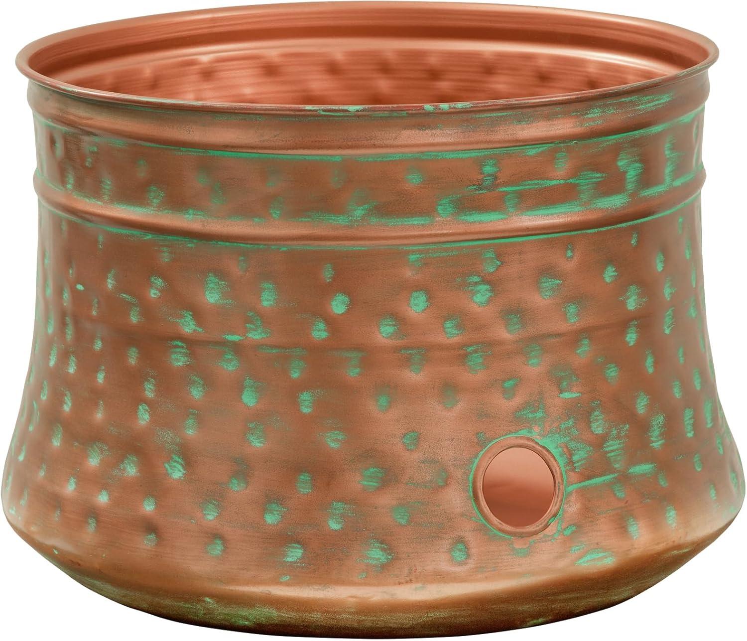 Liberty Garden 1917 Decorative Rustic Garden Hose Storage Pot, Patina