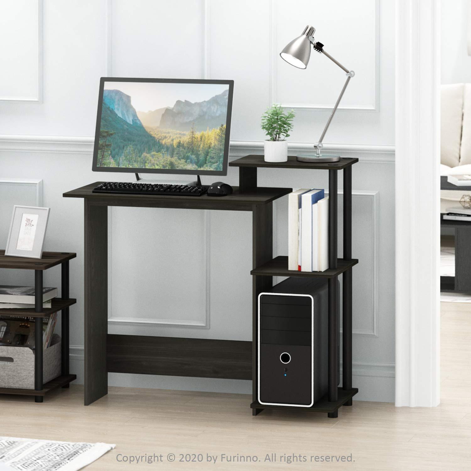 Furinno Efficient Wood Home Laptop Notebook Computer Desk in Espresso/Black
