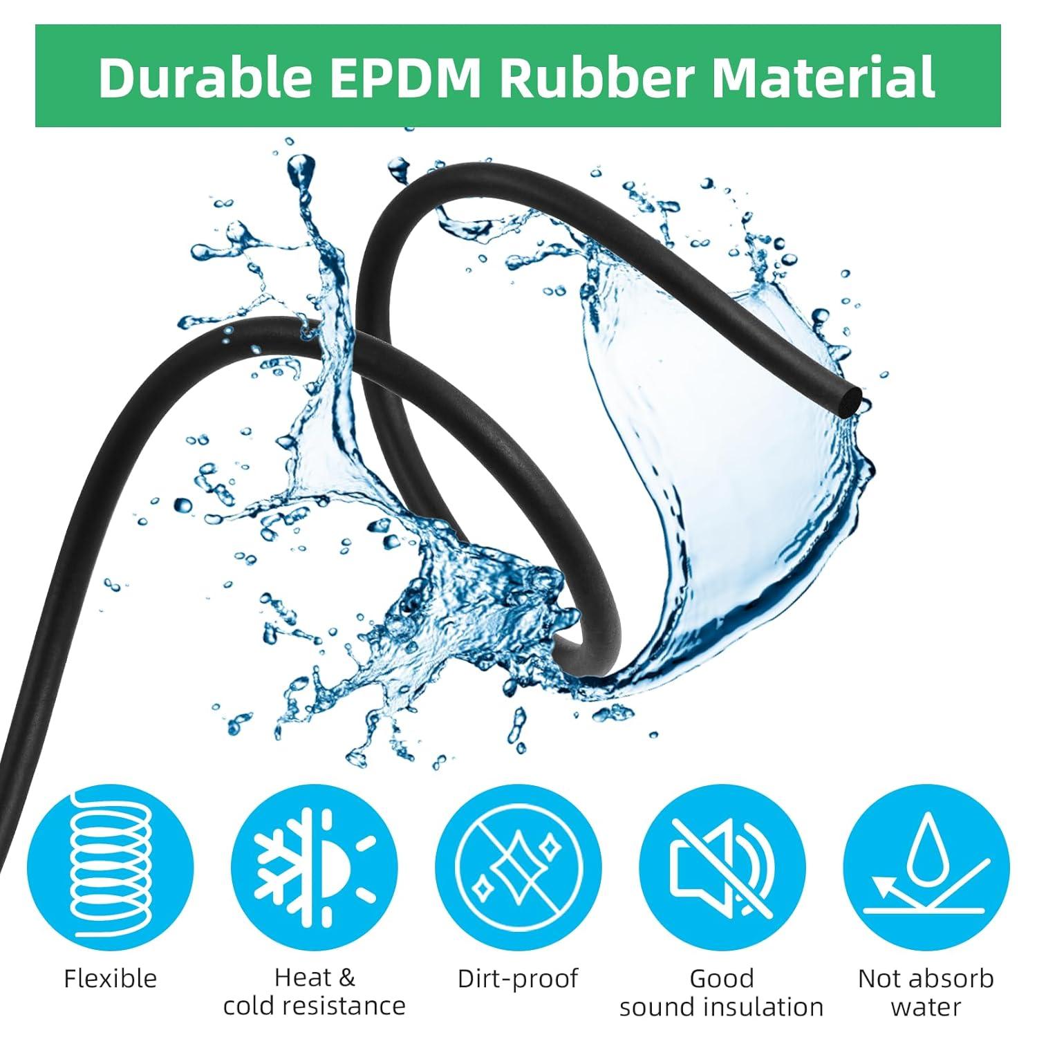 Frienda Backer Rod Foam Rubber Caulk Saver Concrete Expansion Joint Filler Weather Strip Seal for Gaps and Joints(Black, 1/4 Inch x 100 ft)