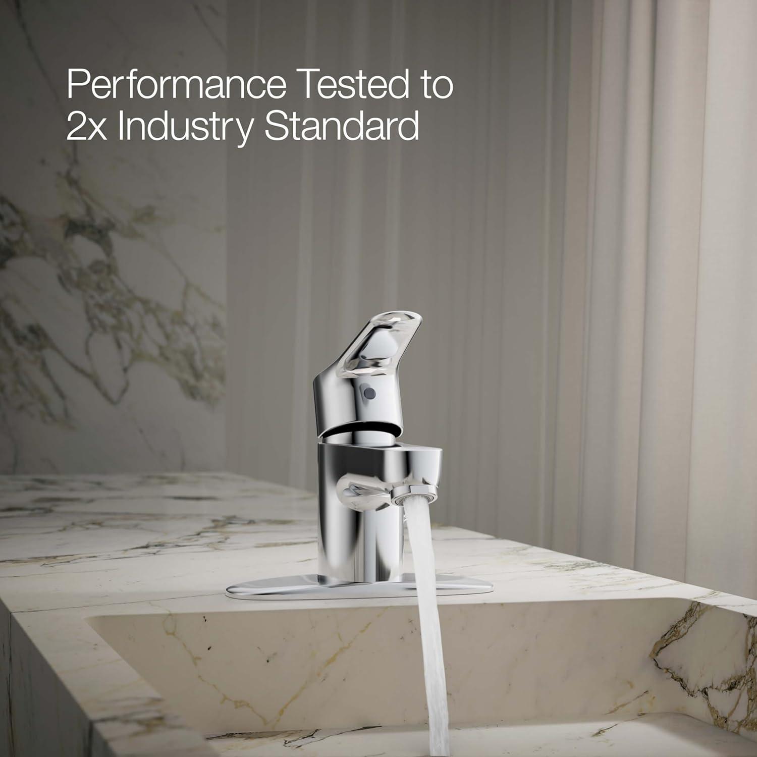 July Single-Handle Bathroom Sink Faucet with Escutcheon