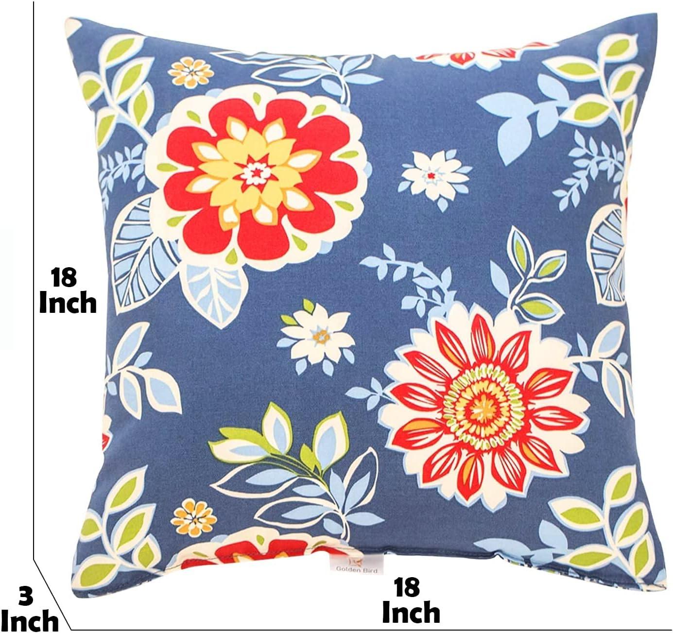 JMGBird Outdoor Pillows Waterproof Set of 2 Outdoor Pillow 18×18 Inch Outdoor Throw Pillows for Patio Furniture, Bed, Couch, and Sofa