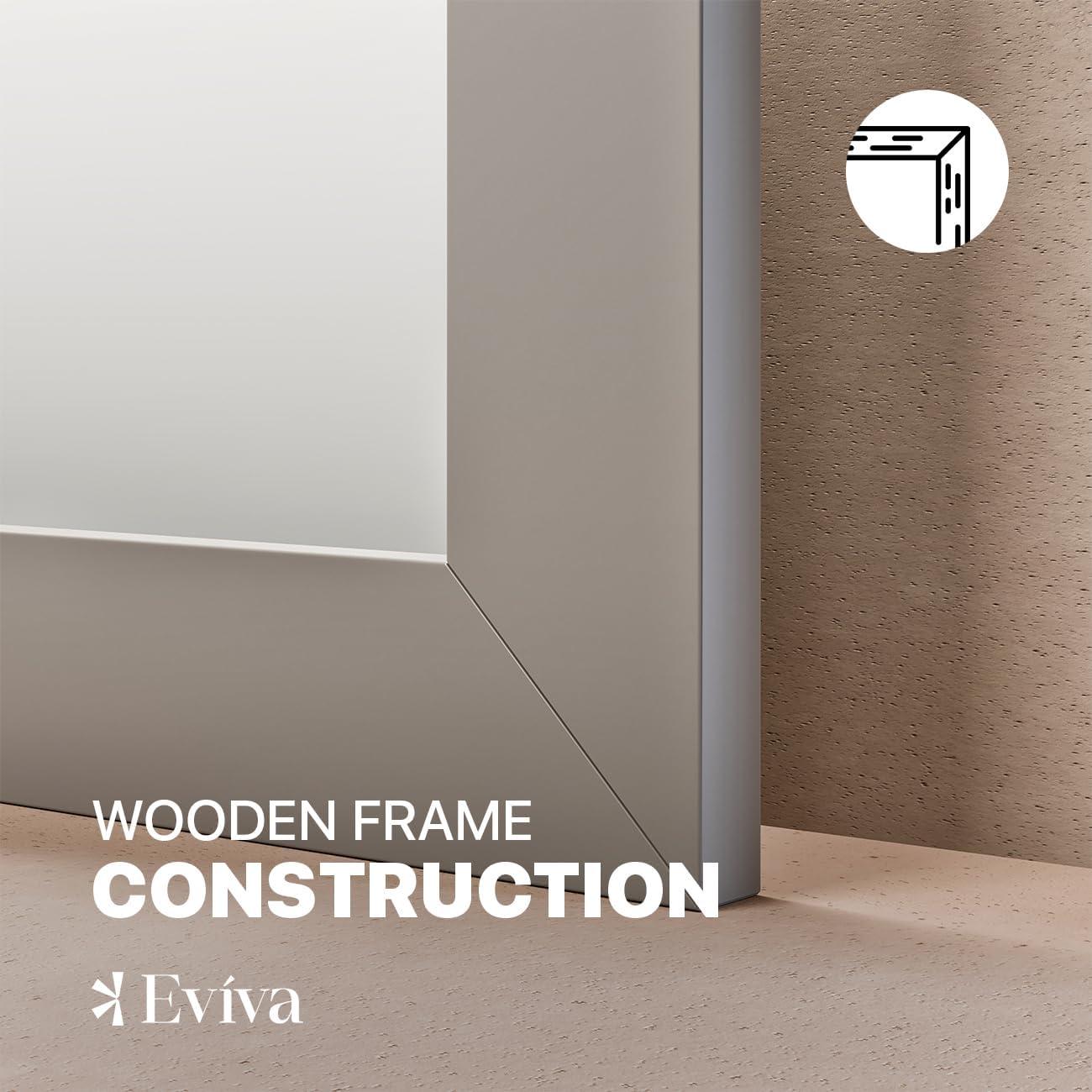 Eviva Acclaim Transitional Grey Bathroom Vanity Mirror