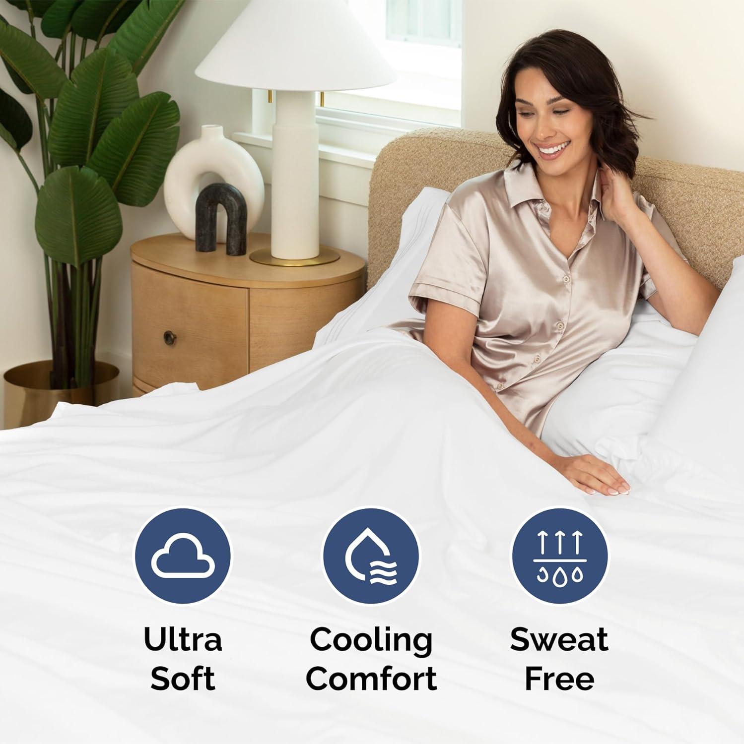 CGK Linens 6 Piece Extra Deep Pocket Ultra Soft & Cooling Sheet Set