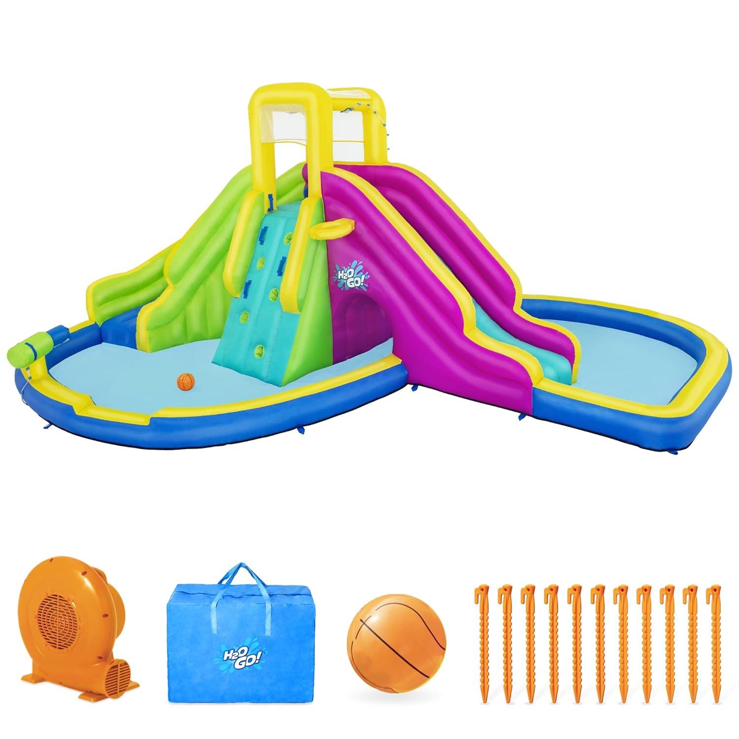Bestway H2OGO! Funfinity Splash Kids Inflatable Mega Water Park with Blower