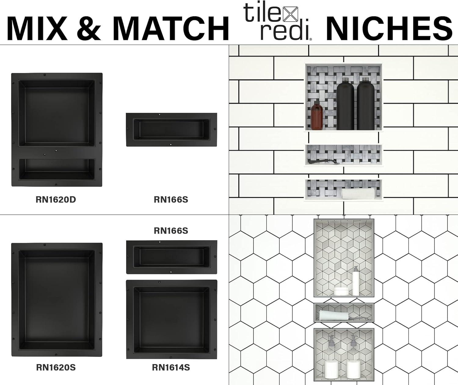 Tile Redi 20'' H x 16'' W x 4'' D Standard Single Niche