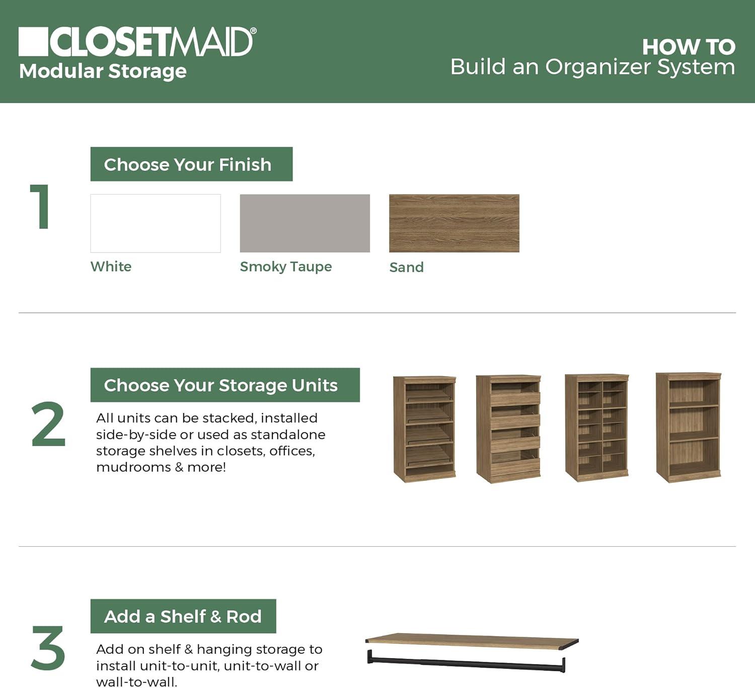 Modular Storage 21.38" W Shoe Shelf Unit with 4 Shelves