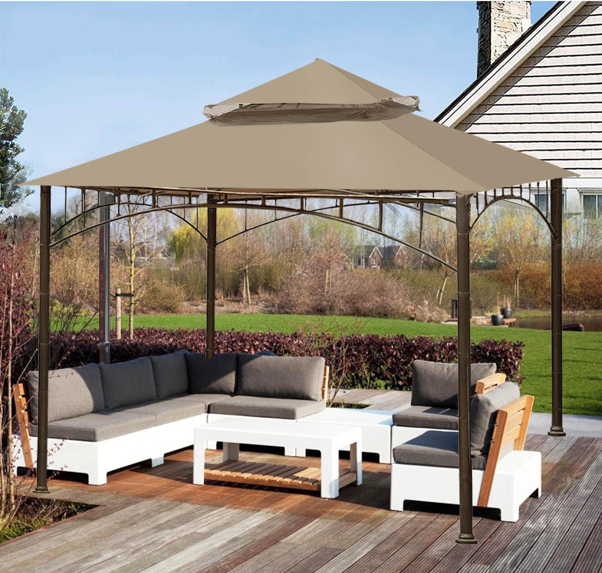 Replacement Canopy roof for Target Madaga Gazebo Model L-GZ136PST (Beige1)